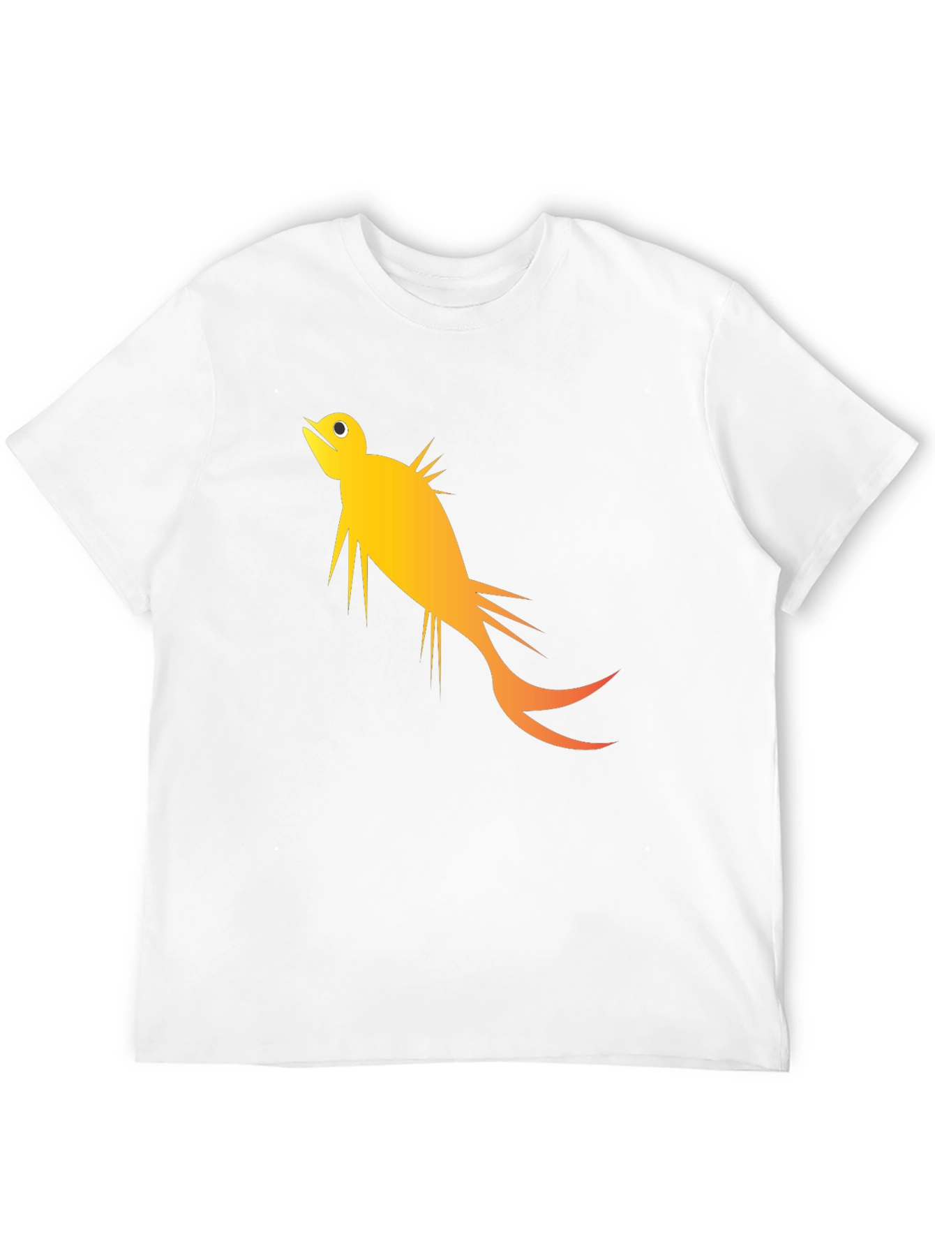 Stylized Fish Graphic Tee - Black