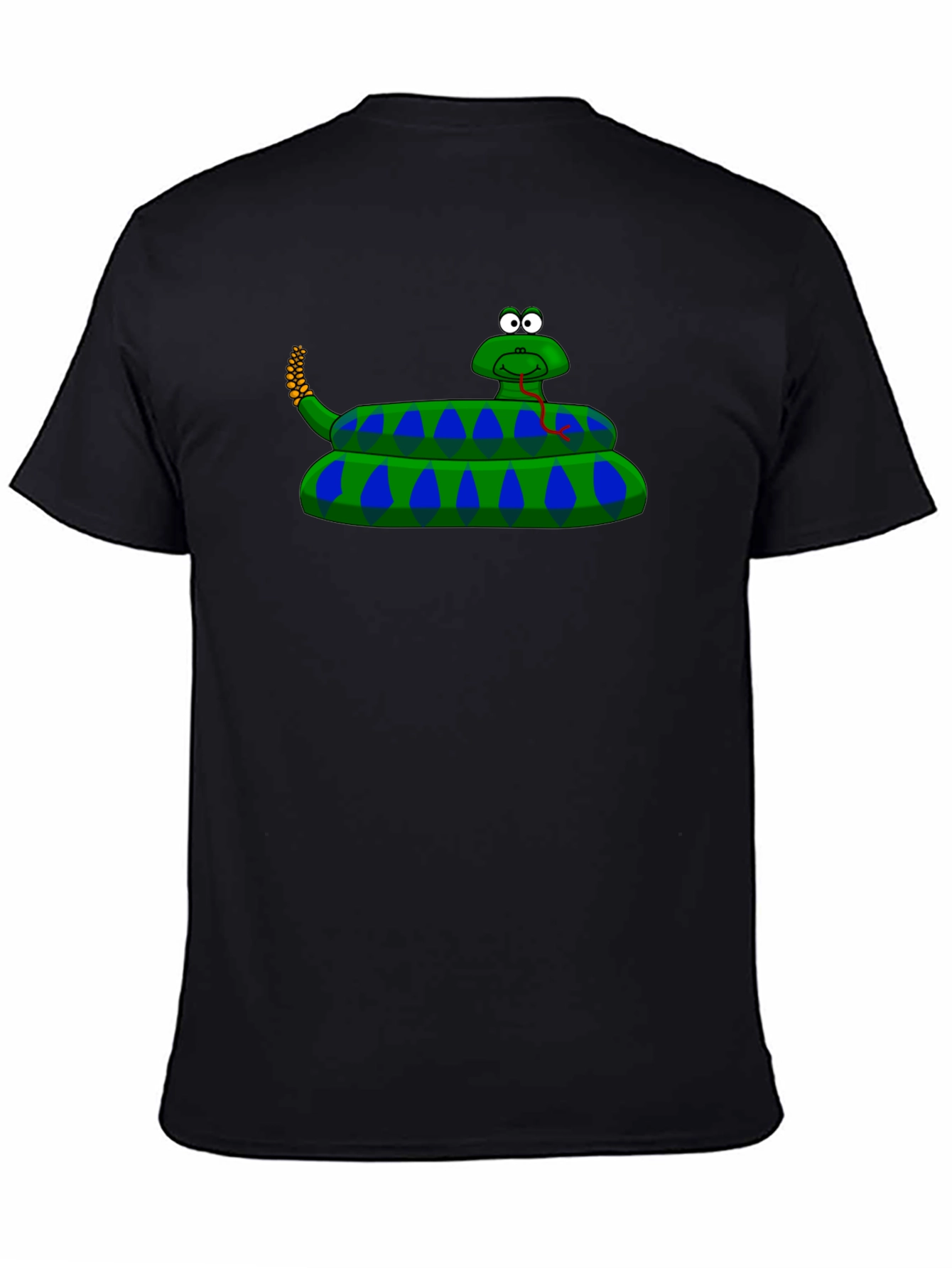 Cartoon Snake T-Shirt - Black