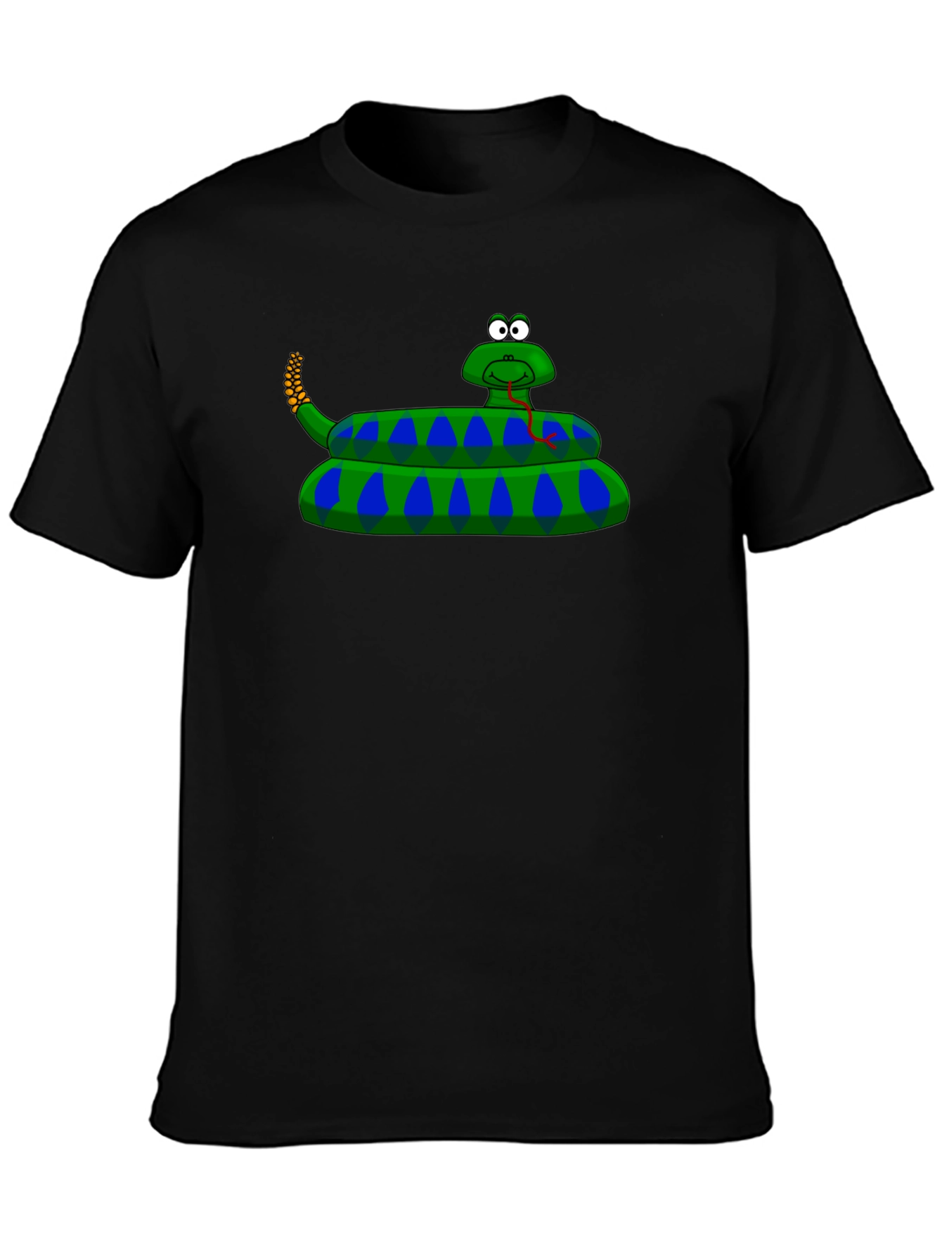 Cartoon Snake T-Shirt - Black