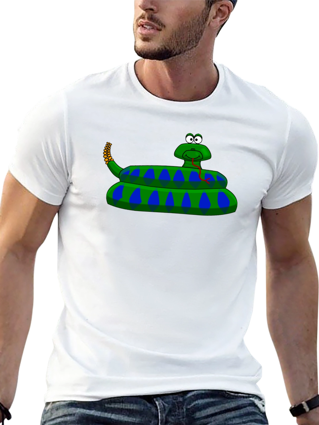 Cartoon Snake T-Shirt - Black