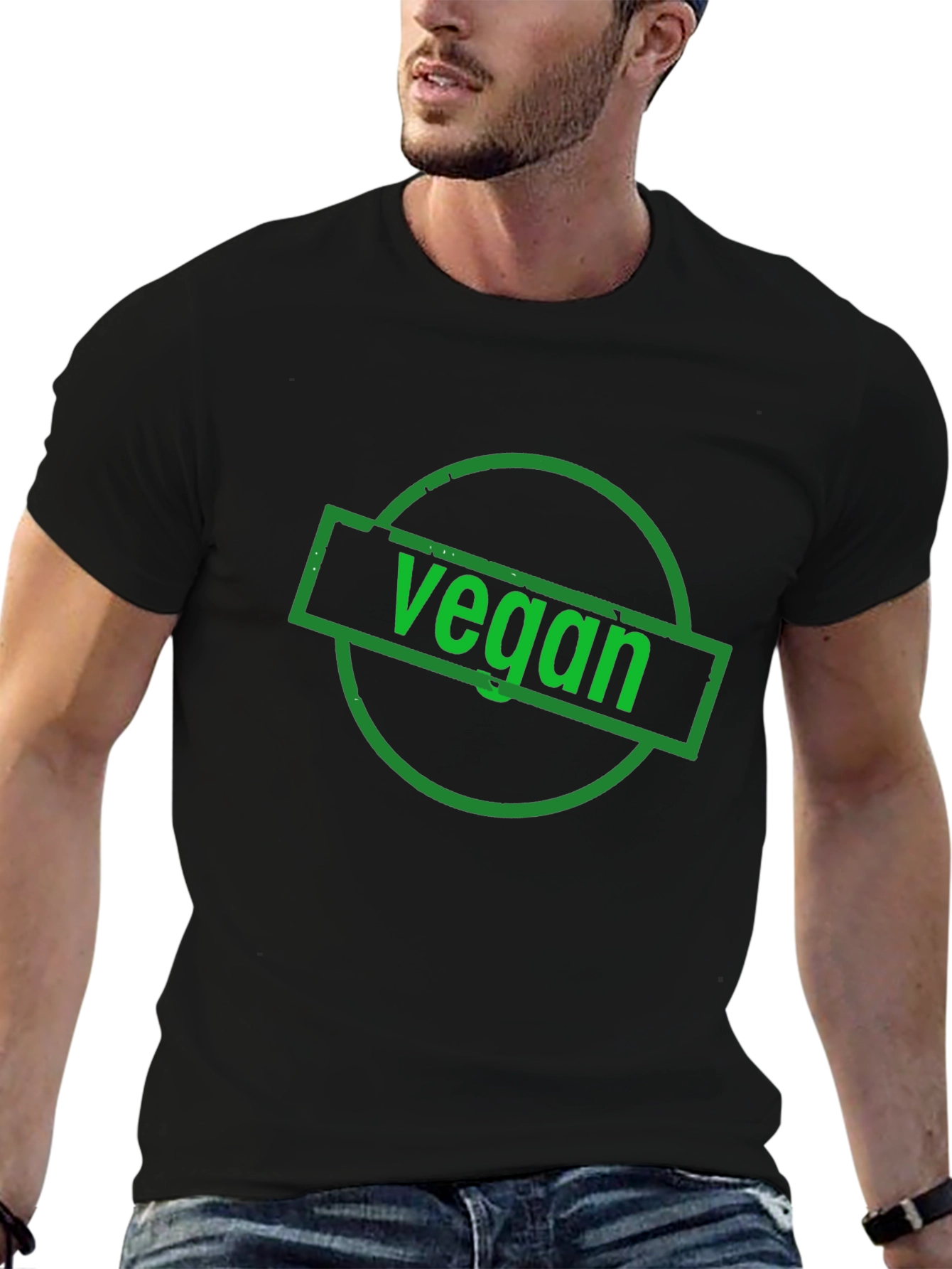 Vegan Stamp T-Shirt - Black