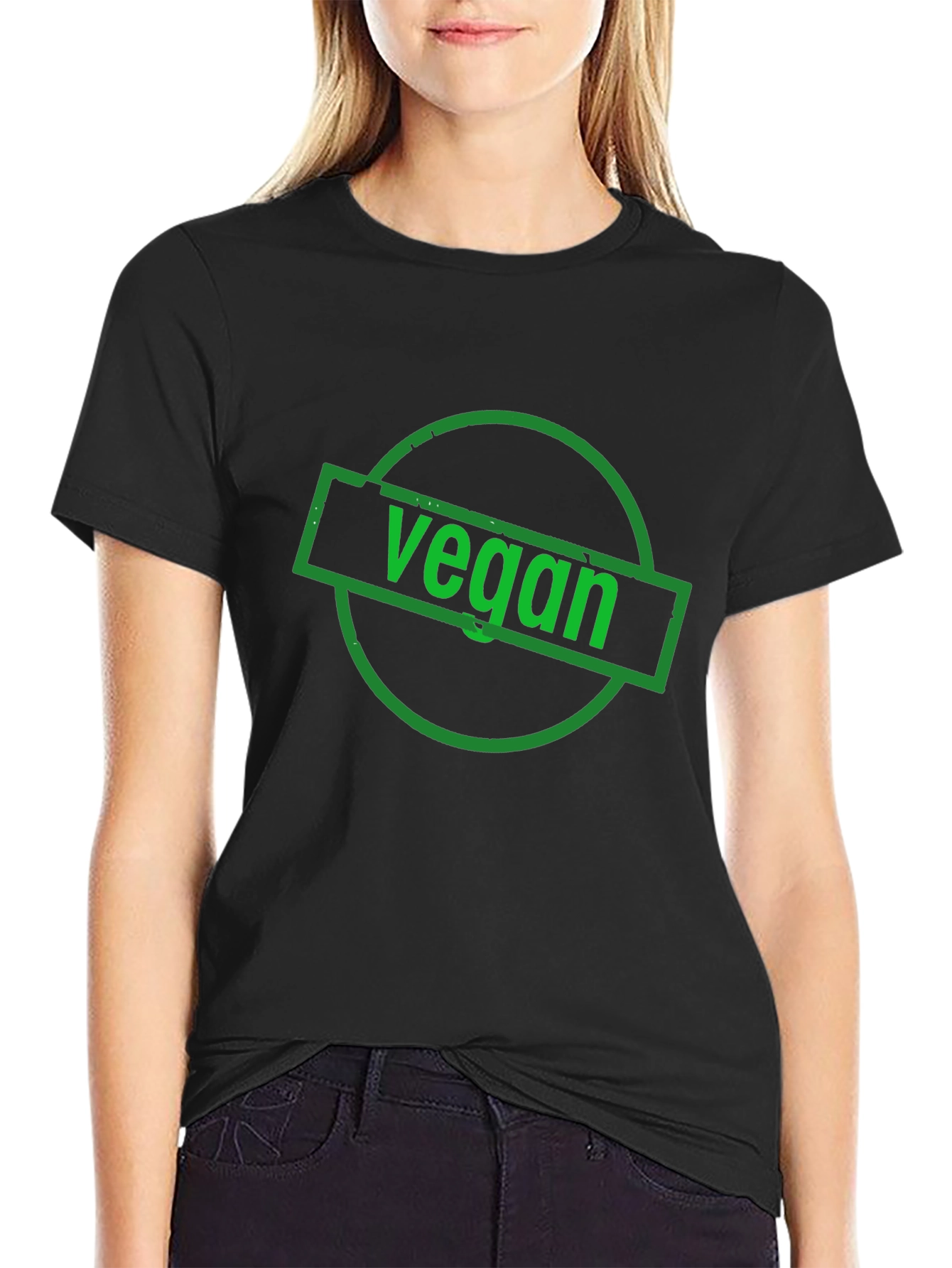 Vegan Stamp T-Shirt - Black