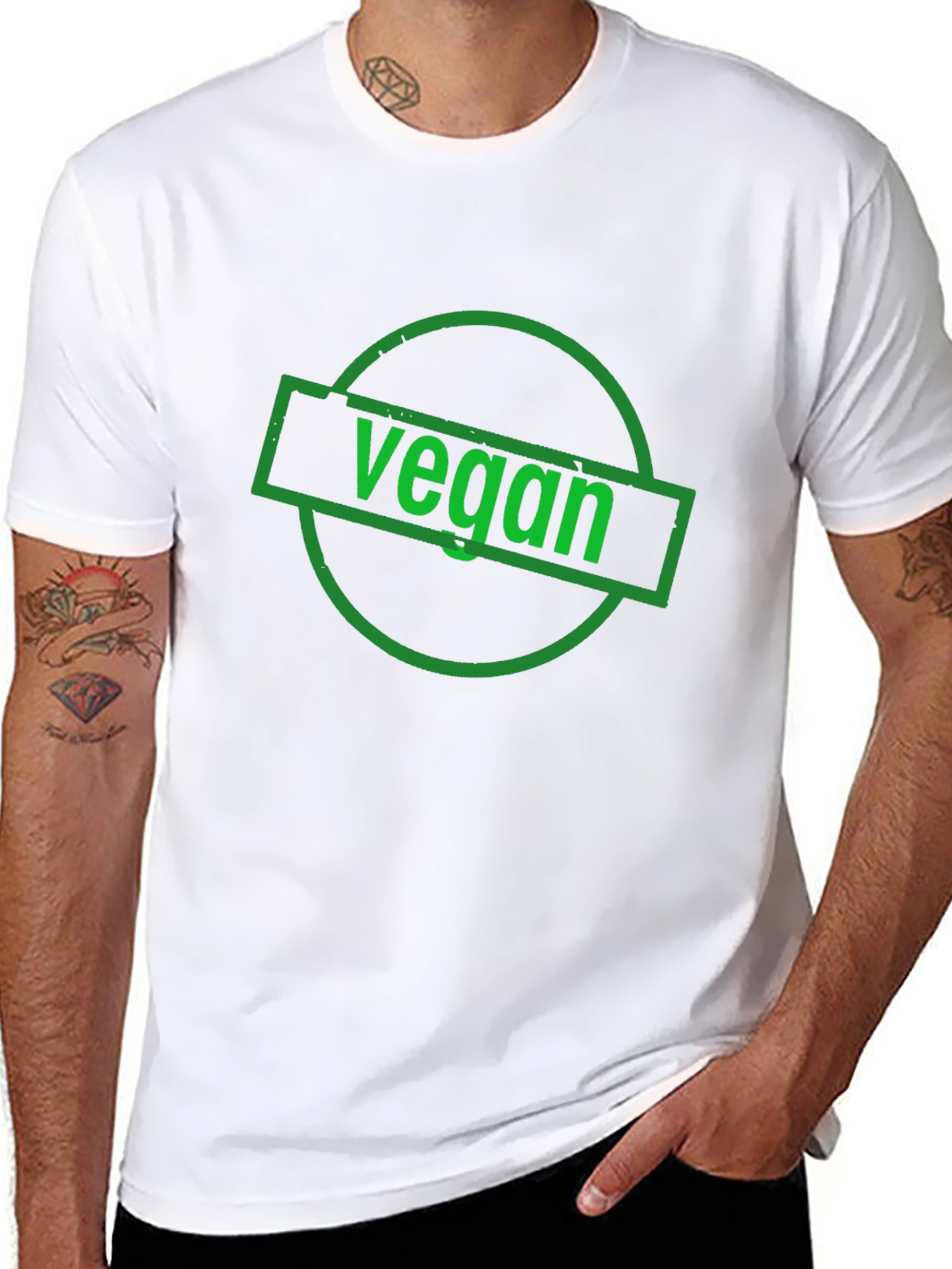 Vegan Stamp T-Shirt - Black