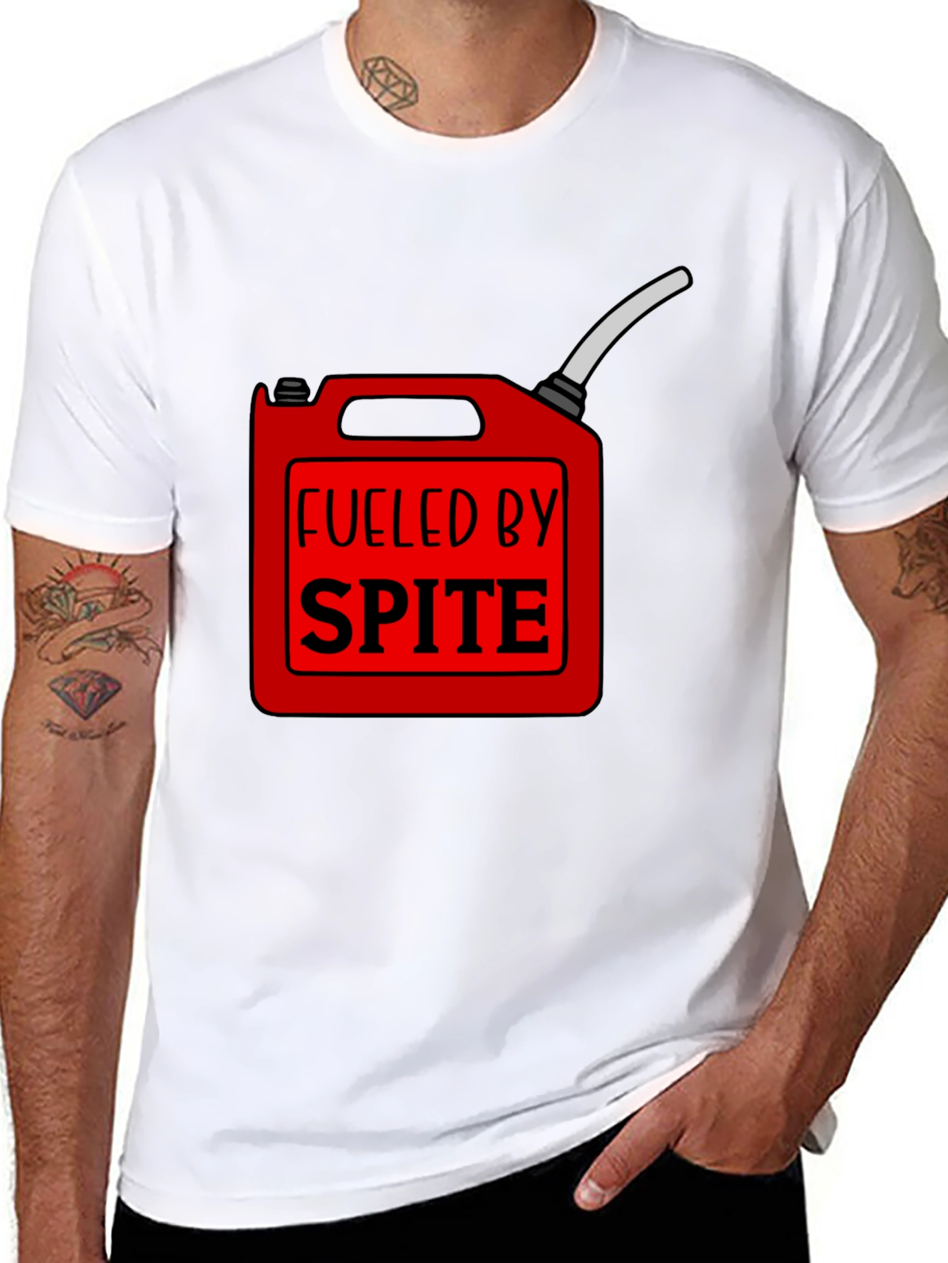 Fueled by Spite Funny Graphic T-Shirt