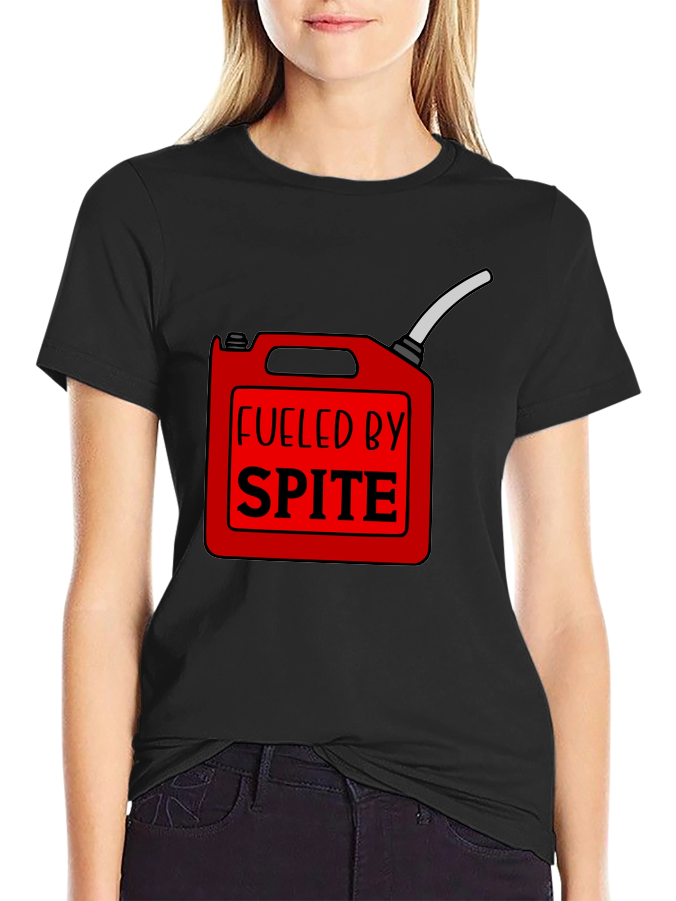 Fueled by Spite Funny Graphic T-Shirt