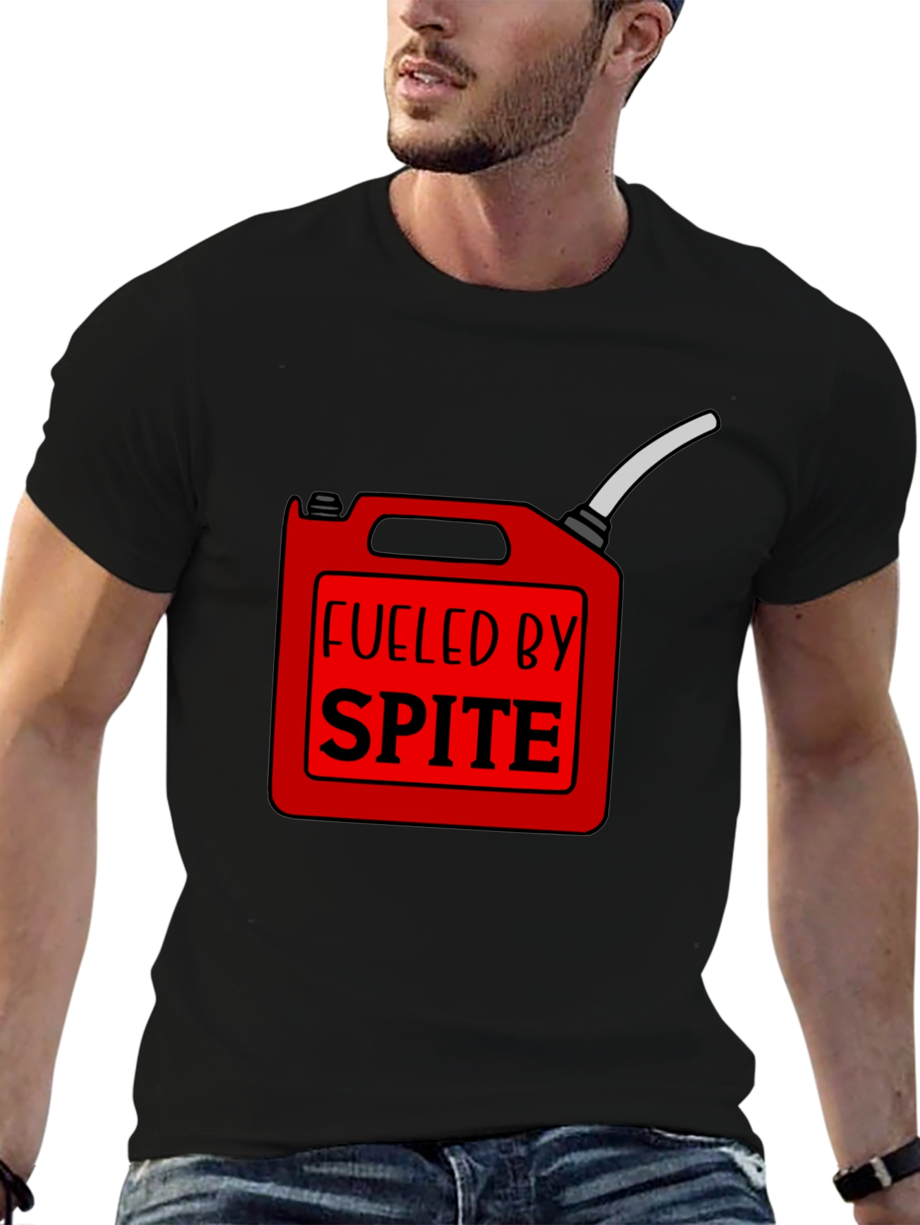 Fueled by Spite Funny Graphic T-Shirt
