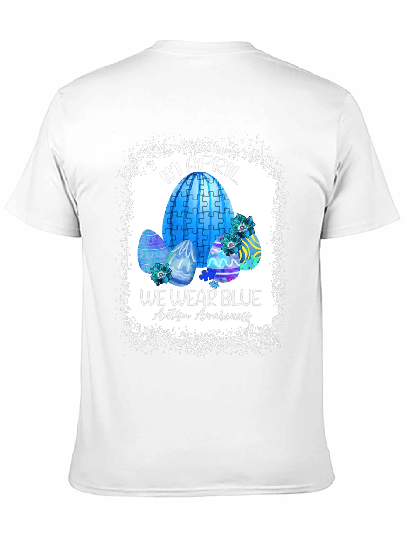Autism Awareness Easter T-Shirt: We Wear Blue in April