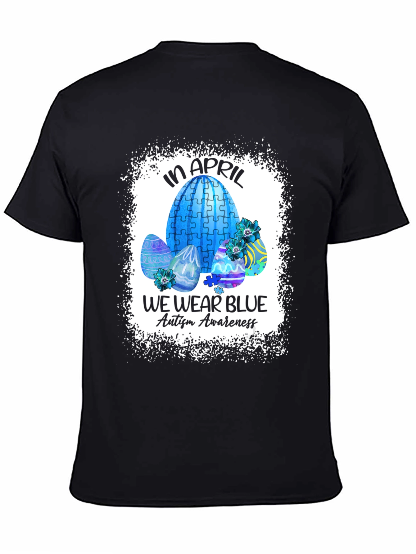 Autism Awareness Easter T-Shirt: We Wear Blue in April