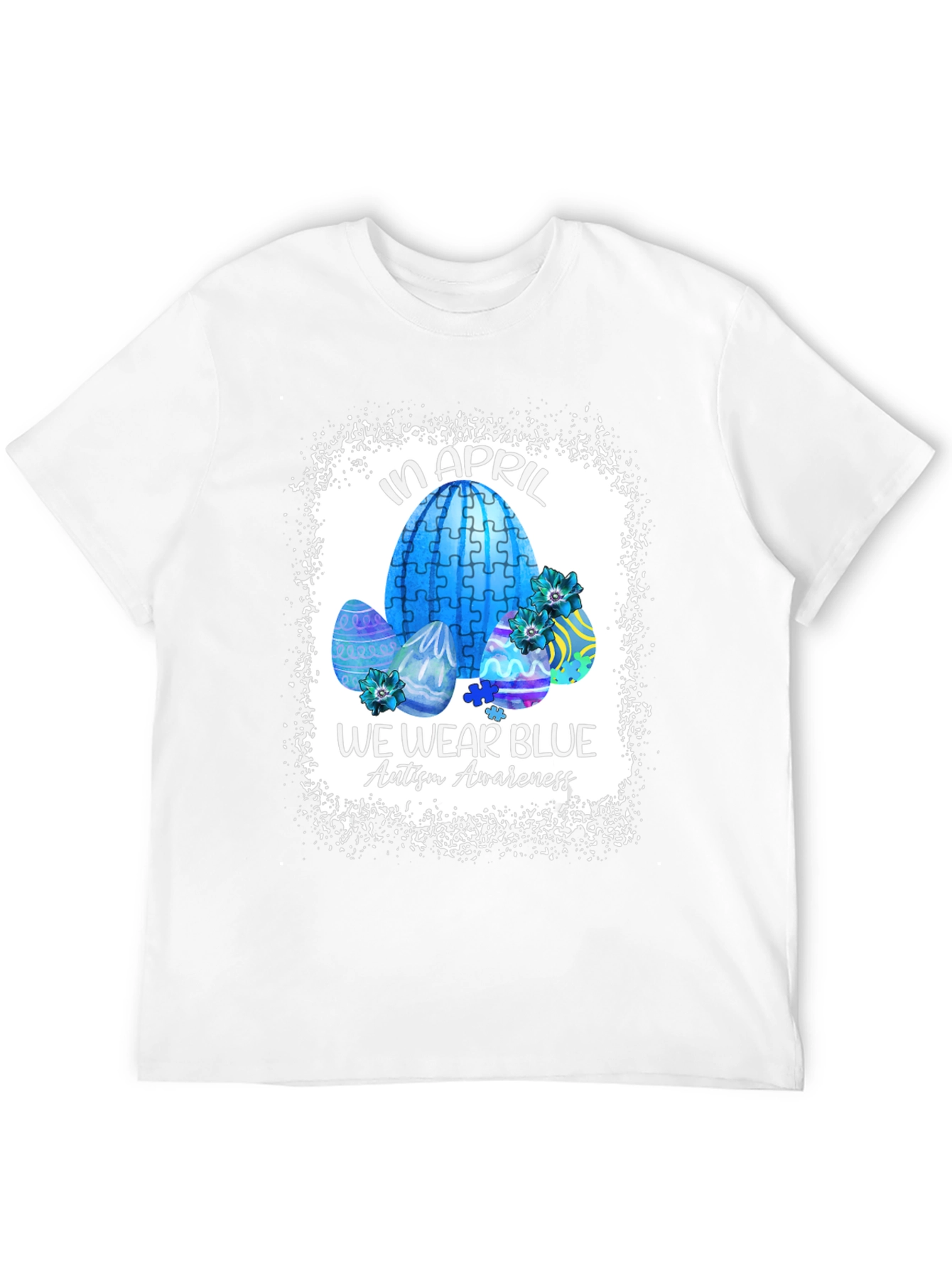 Autism Awareness Easter T-Shirt: We Wear Blue in April