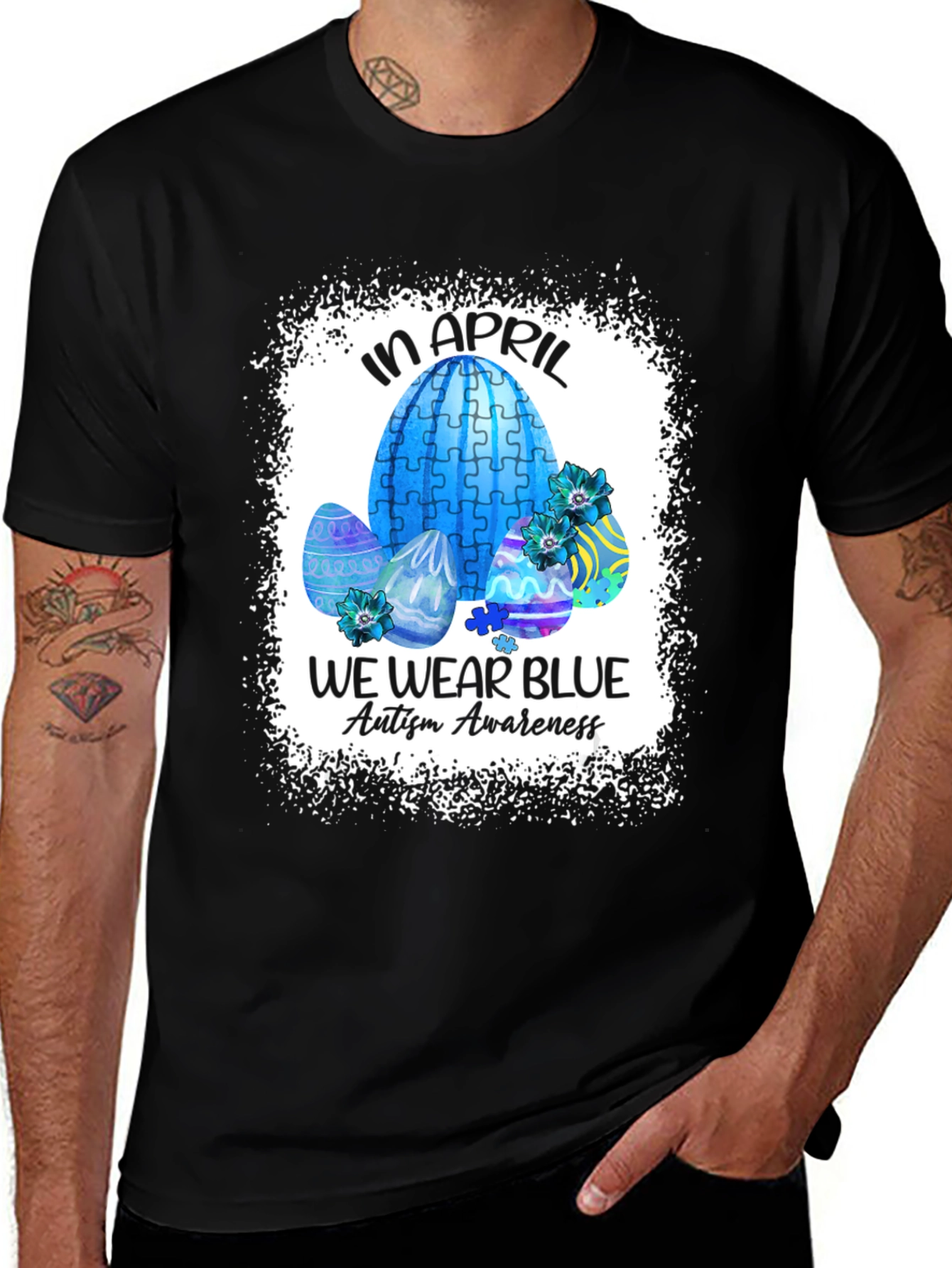 Autism Awareness Easter T-Shirt: We Wear Blue in April