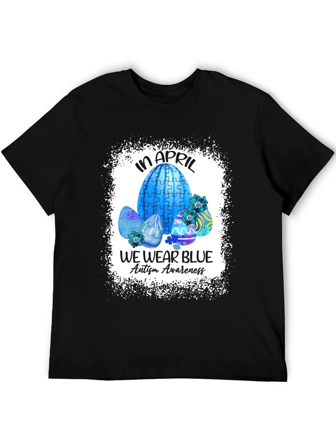 Autism Awareness Easter T-Shirt: We Wear Blue in April