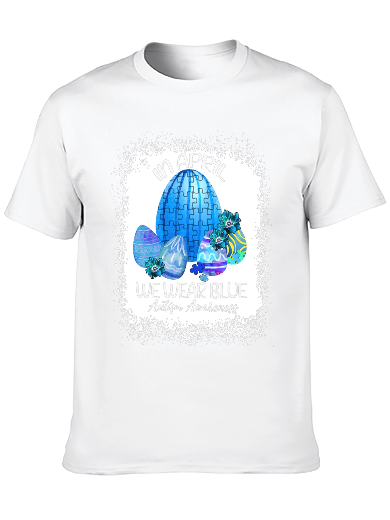 Autism Awareness Easter T-Shirt: We Wear Blue in April