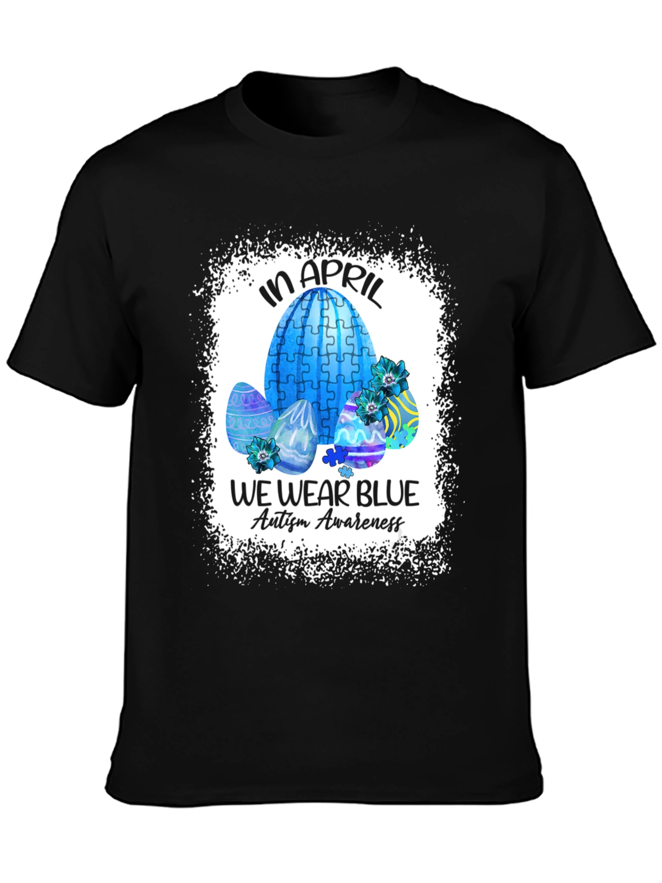 Autism Awareness Easter T-Shirt: We Wear Blue in April