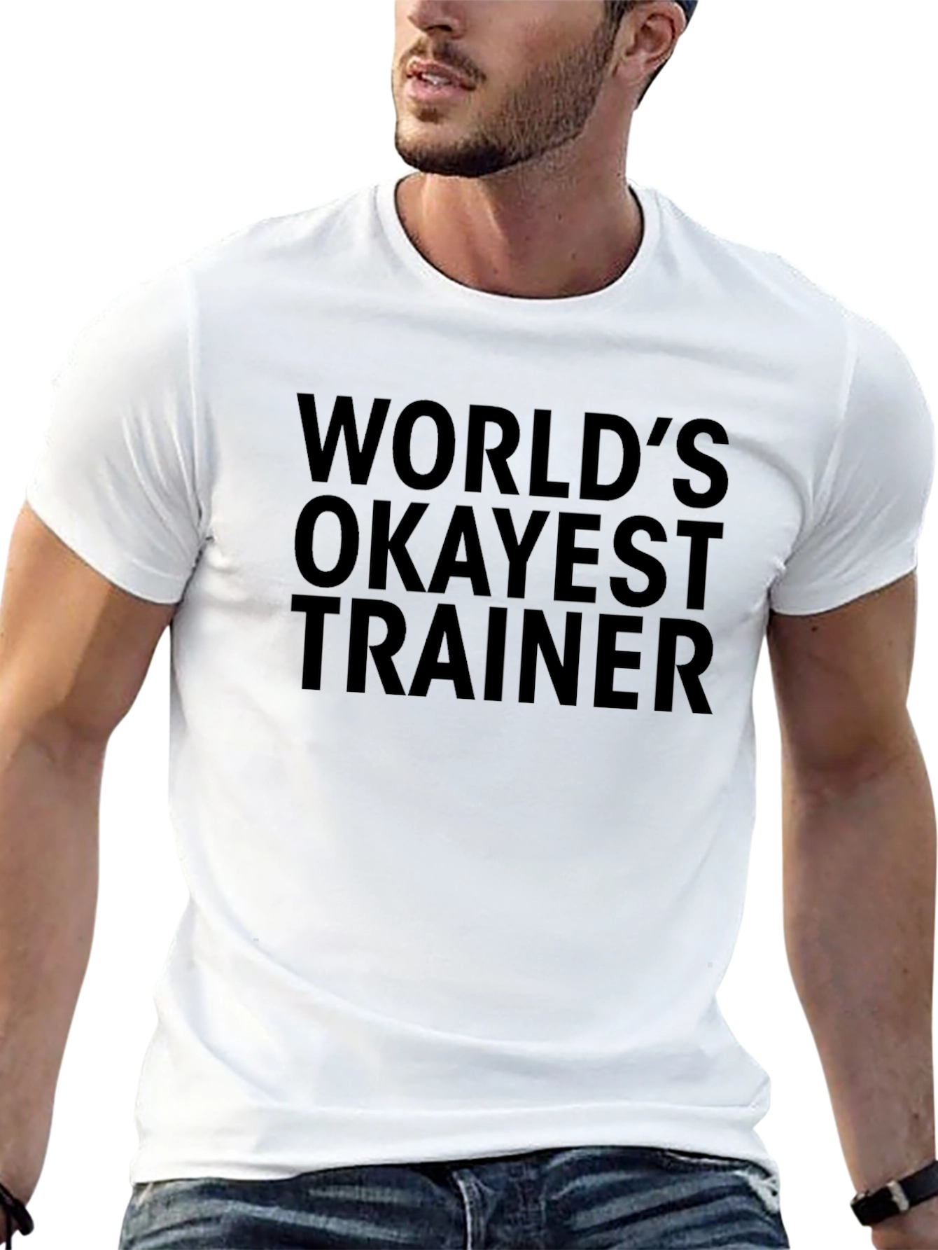 Worlds Okayest Trainer Black T-Shirt