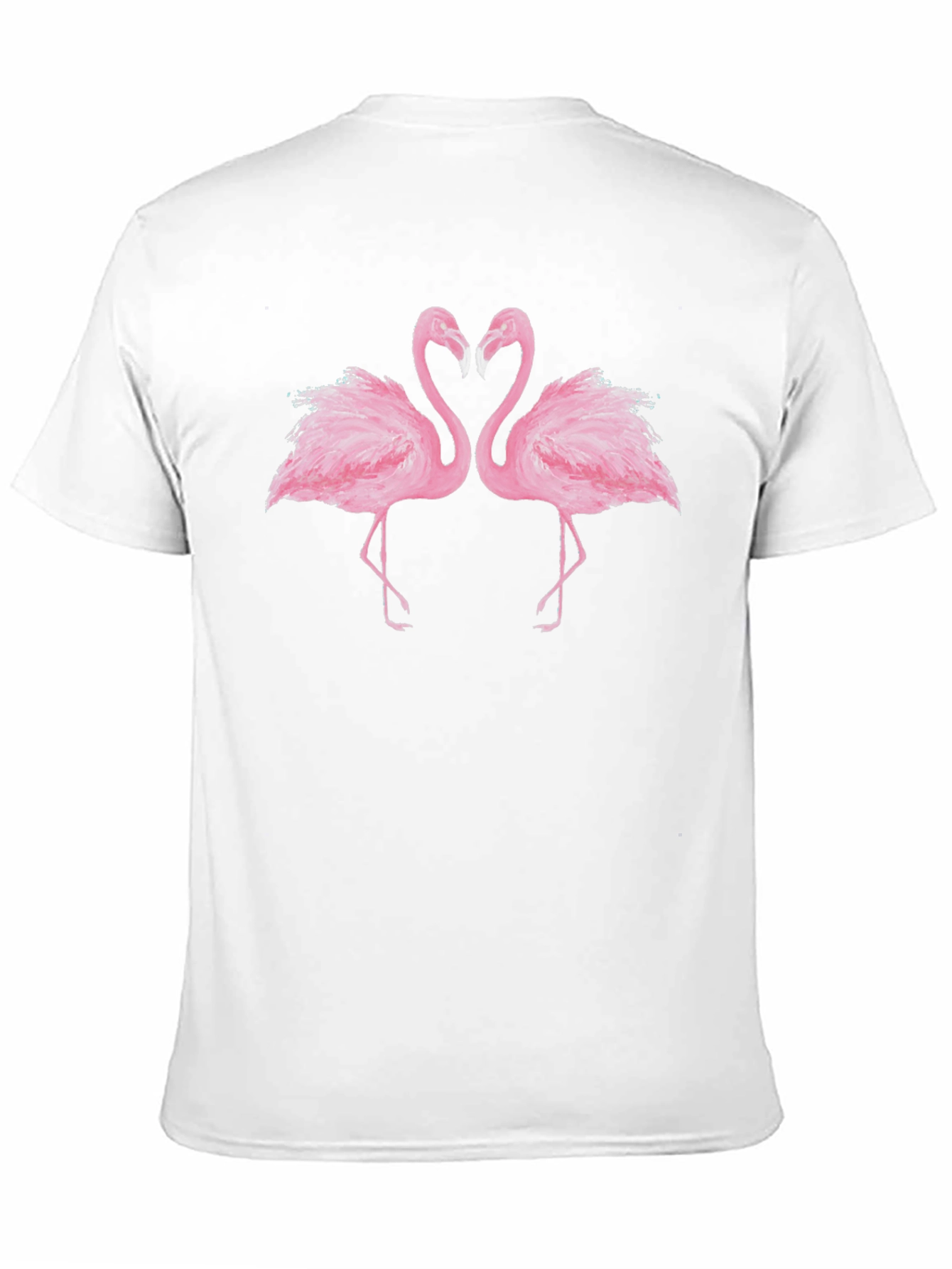 Flamingo Love Graphic Tee - Black Cotton Shirt