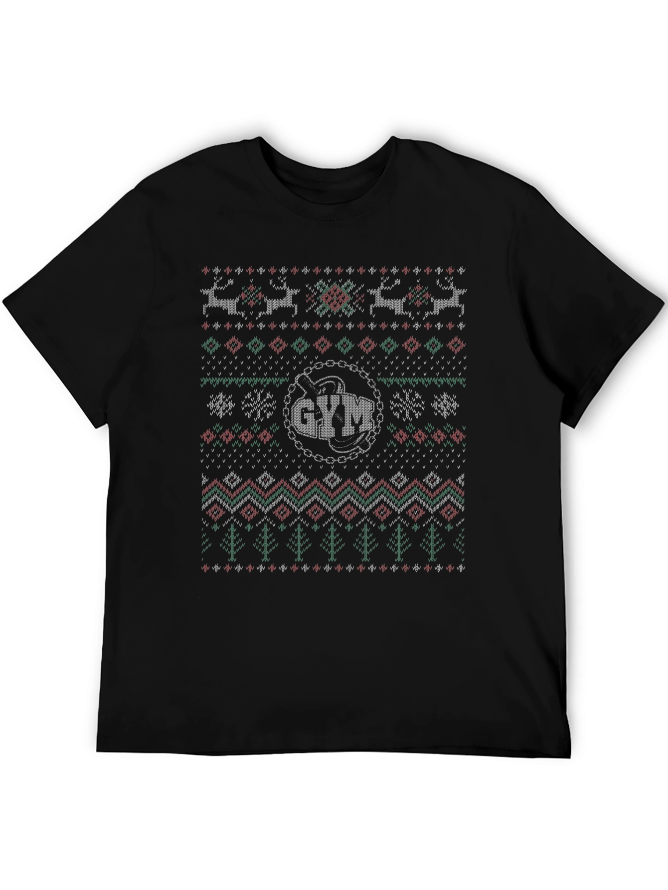 Festive Gym Ugly Christmas Sweater T-Shirt