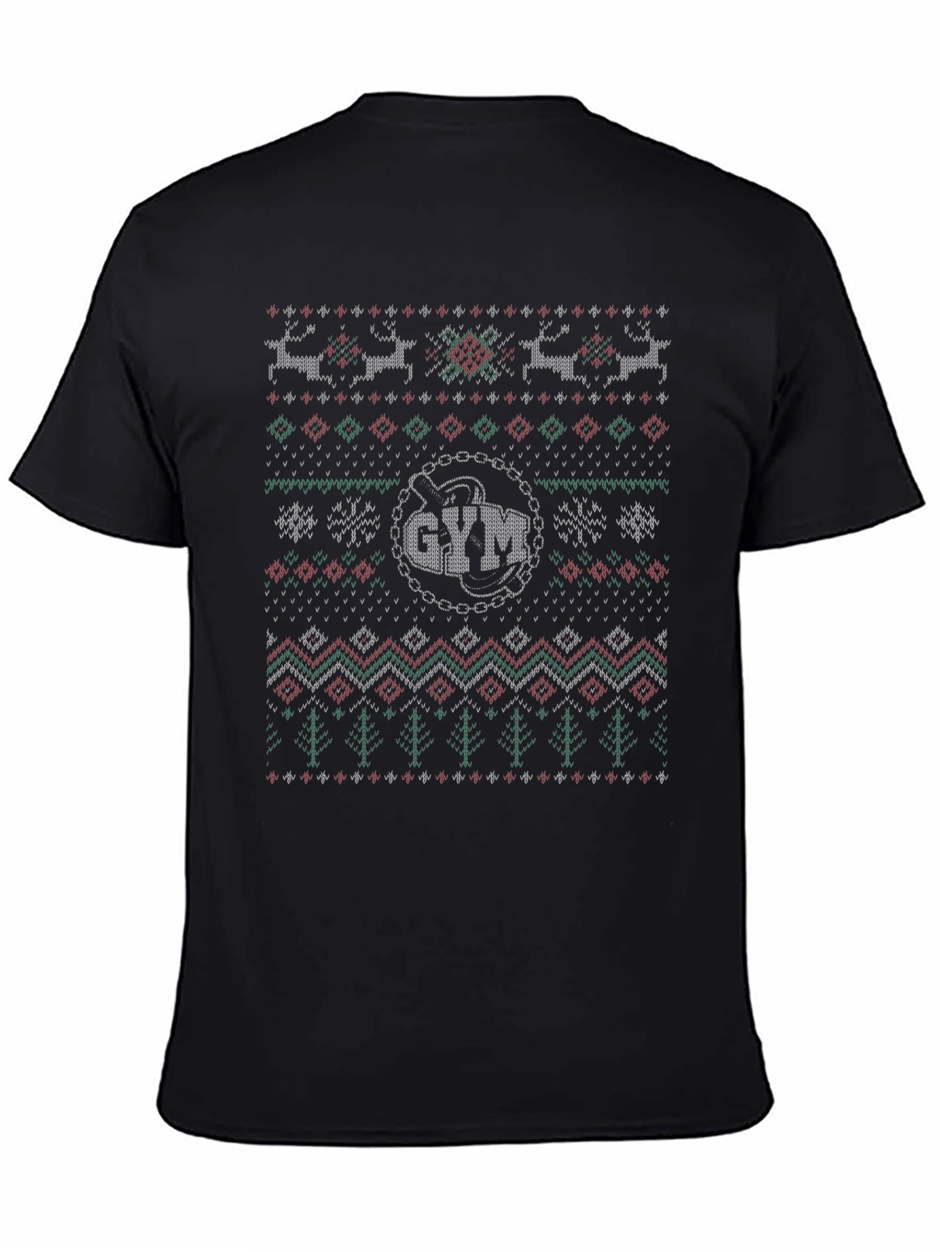 Festive Gym Ugly Christmas Sweater T-Shirt