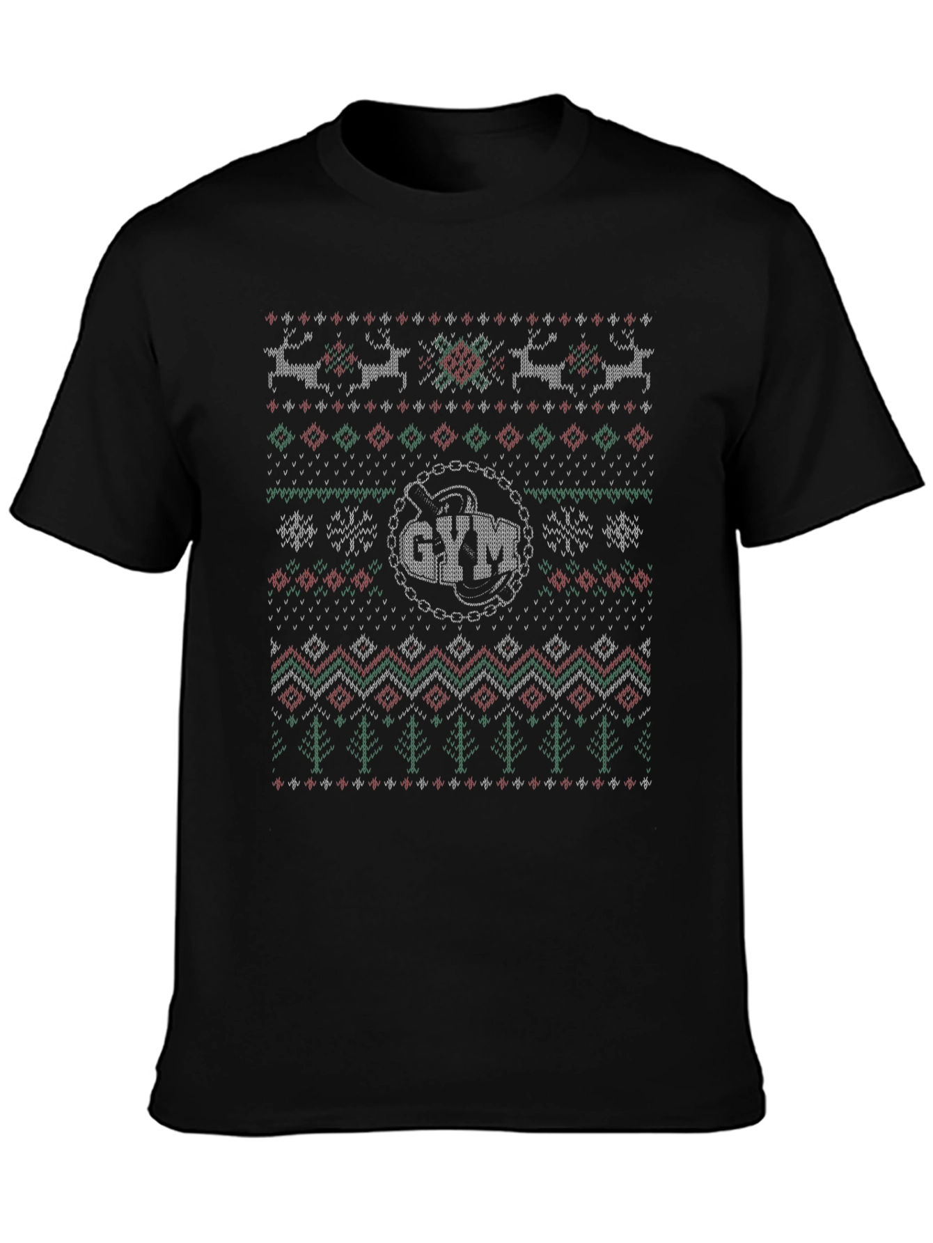 Festive Gym Ugly Christmas Sweater T-Shirt
