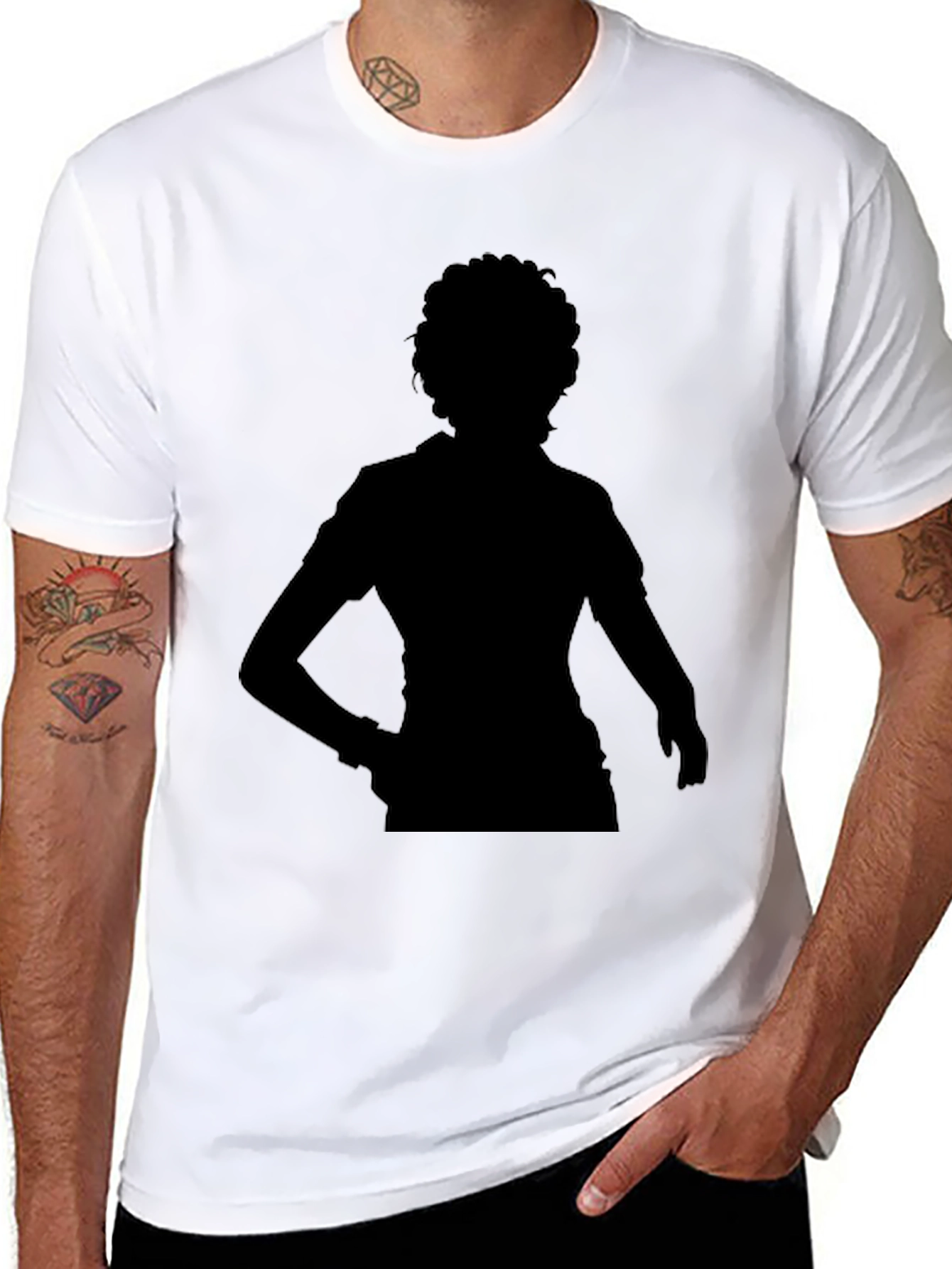 Silhouette Graphic Black T-Shirt
