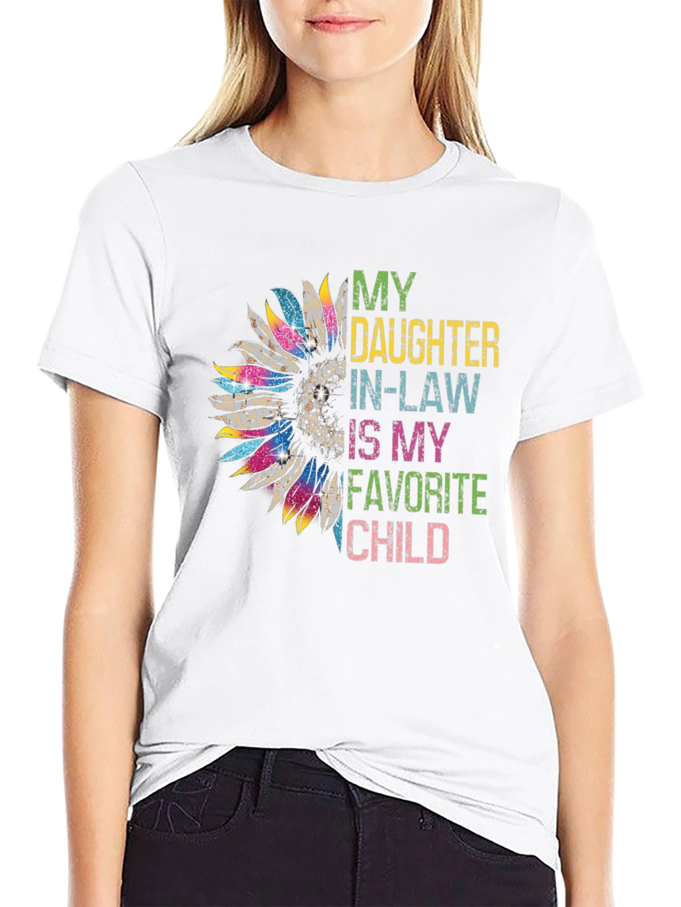 Daughter-In-Law Favorite Child Sunflower Graphic Tee