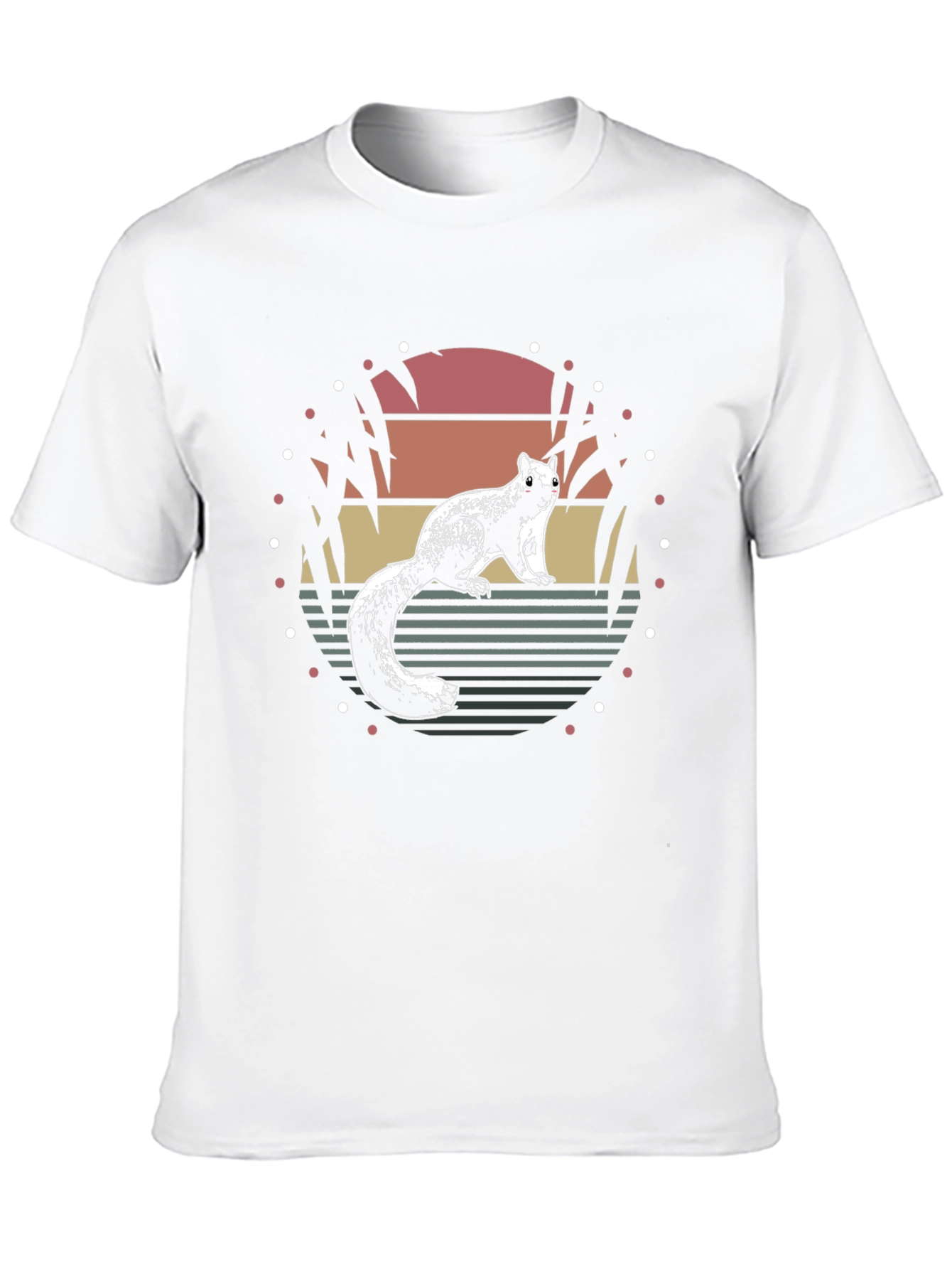 Squirrel Sunset Black T-Shirt