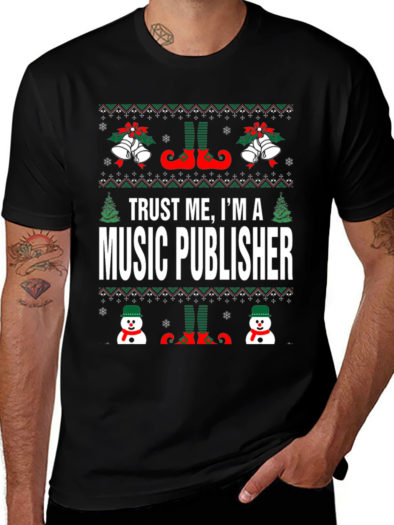 Trust Me Im A Music Publisher Christmas T-Shirt