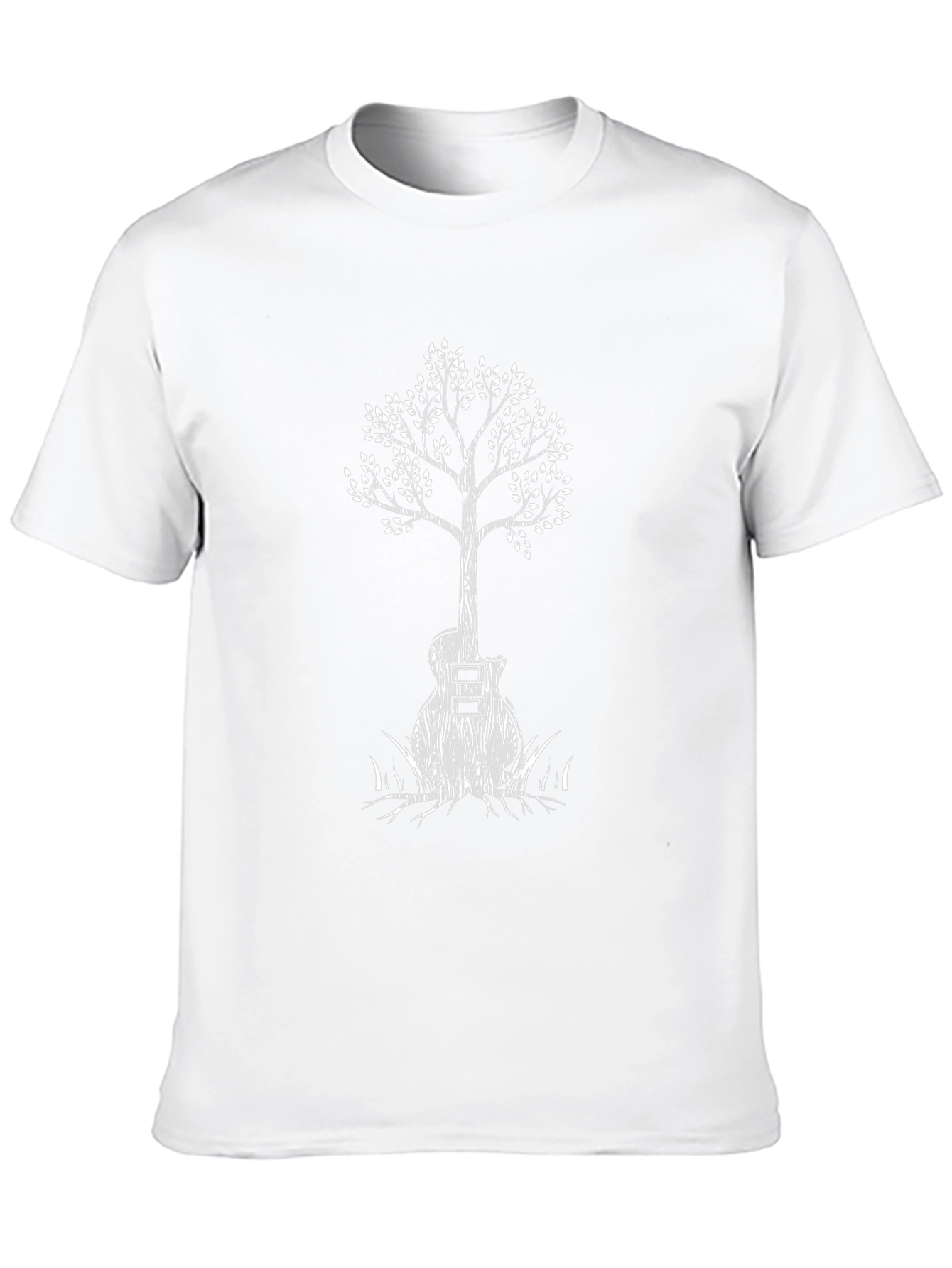 Guitar Tree Graphic Tee - Black Cotton Blend