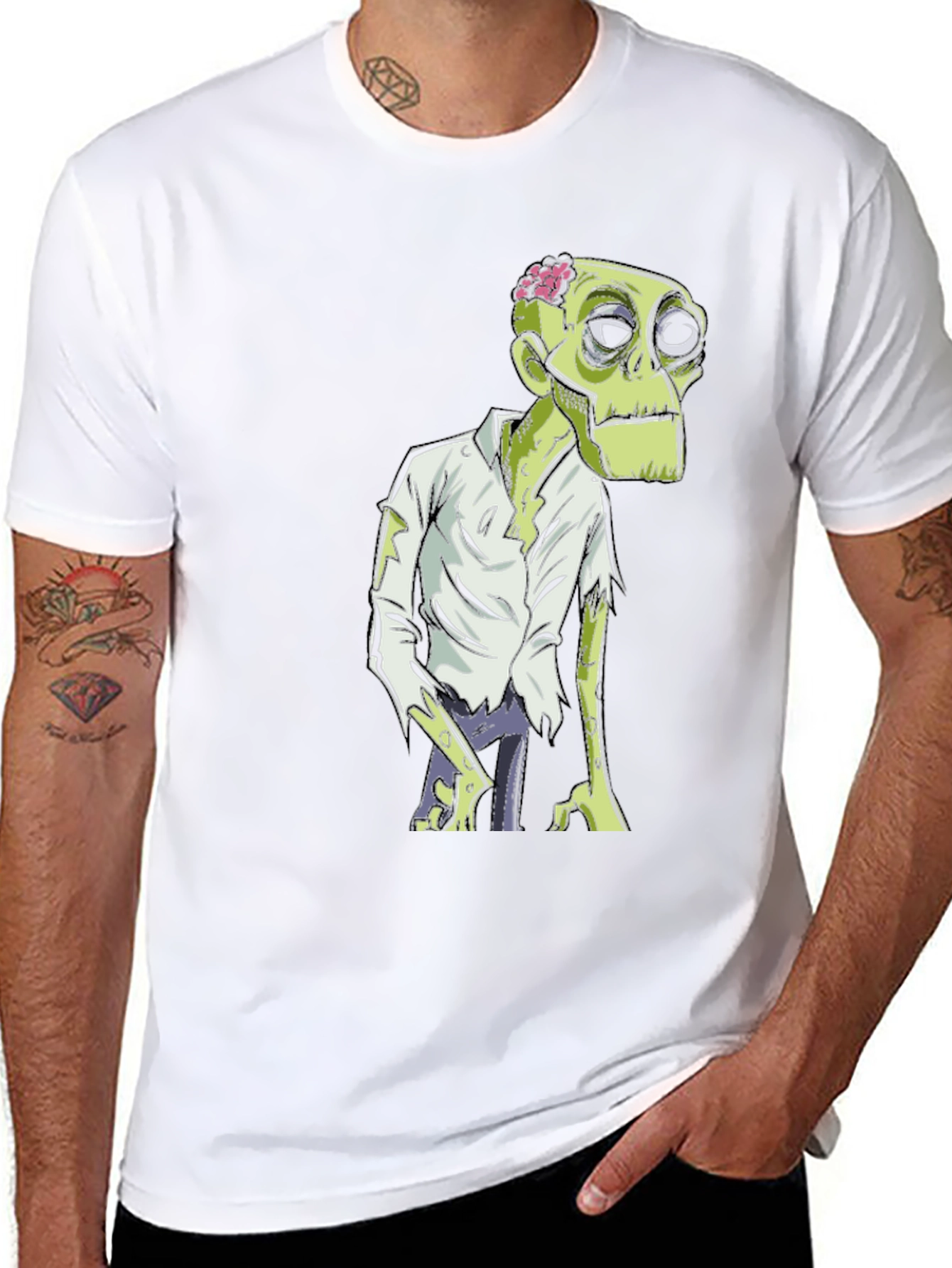 Zombie Graphic Tee - Halloween Costume Shirt