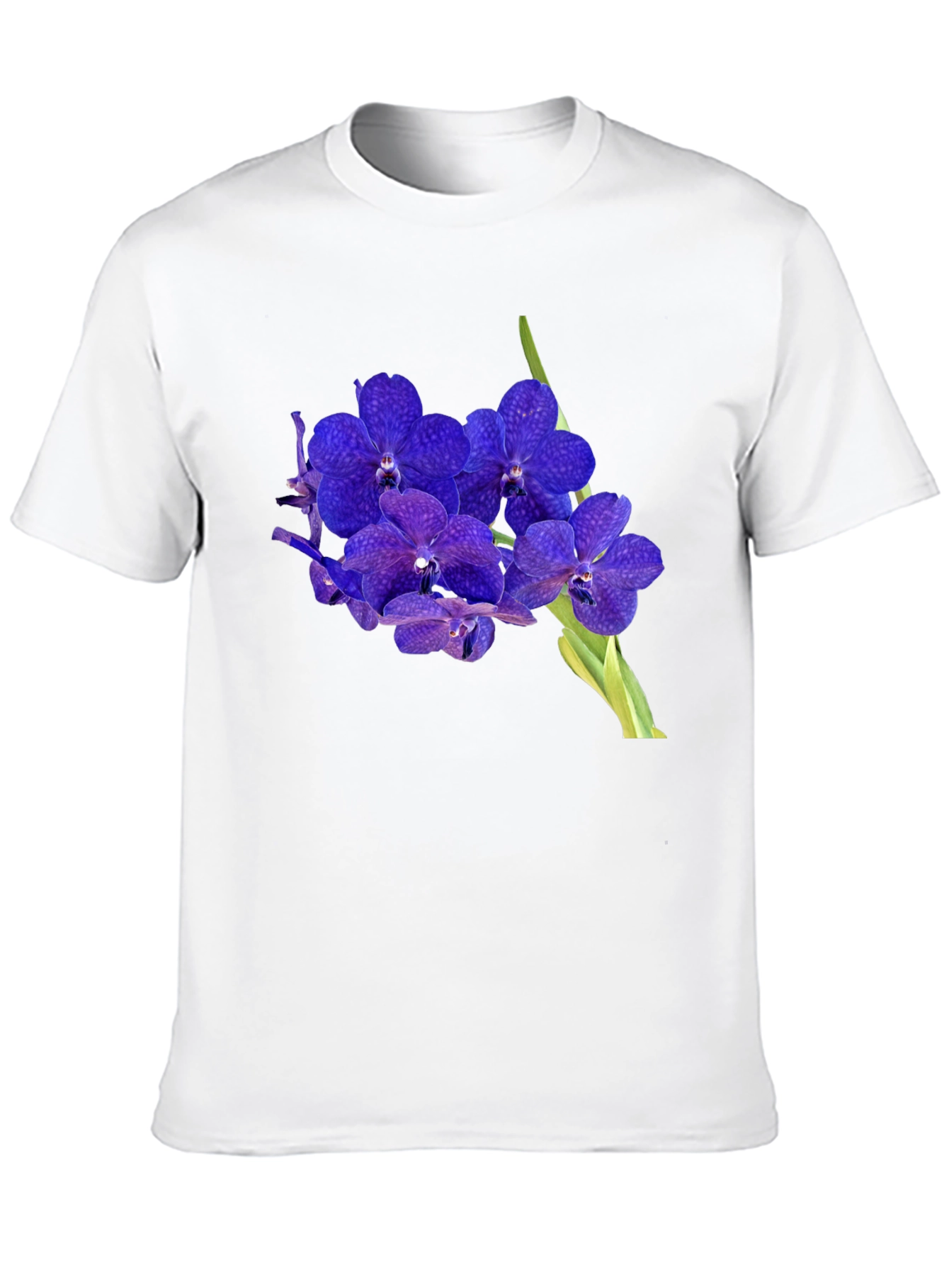 Blue Orchid Graphic Black T-Shirt