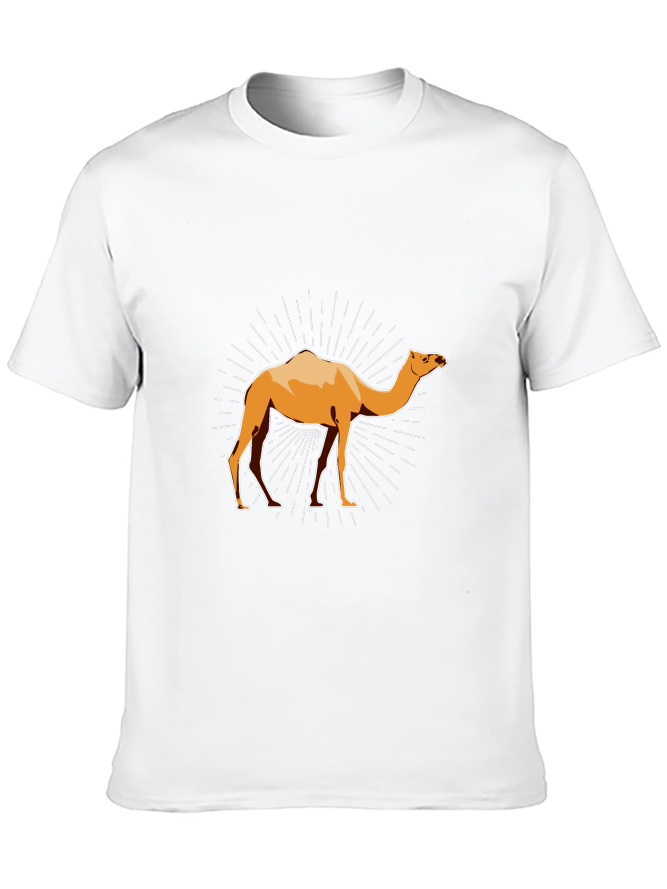 Camel Graphic Tee - Black Cotton T-Shirt