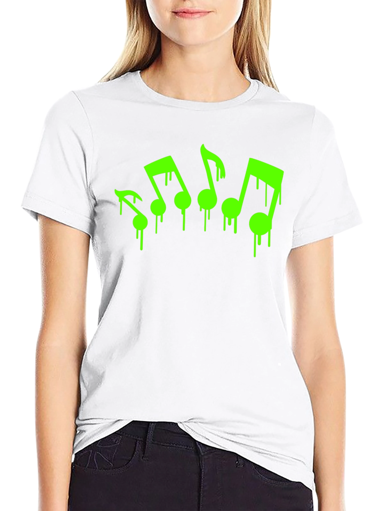 Dripping Music Notes Graphic Tee
