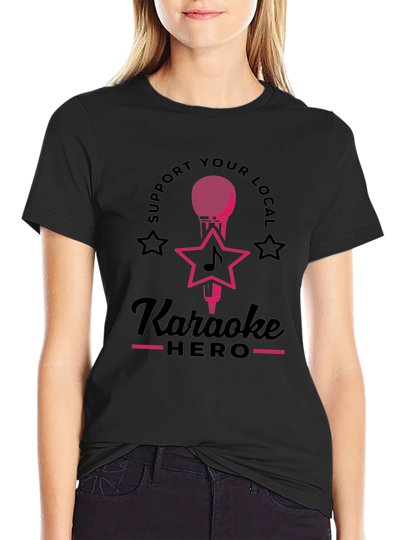 Karaoke Hero T-Shirt - Support Local Music