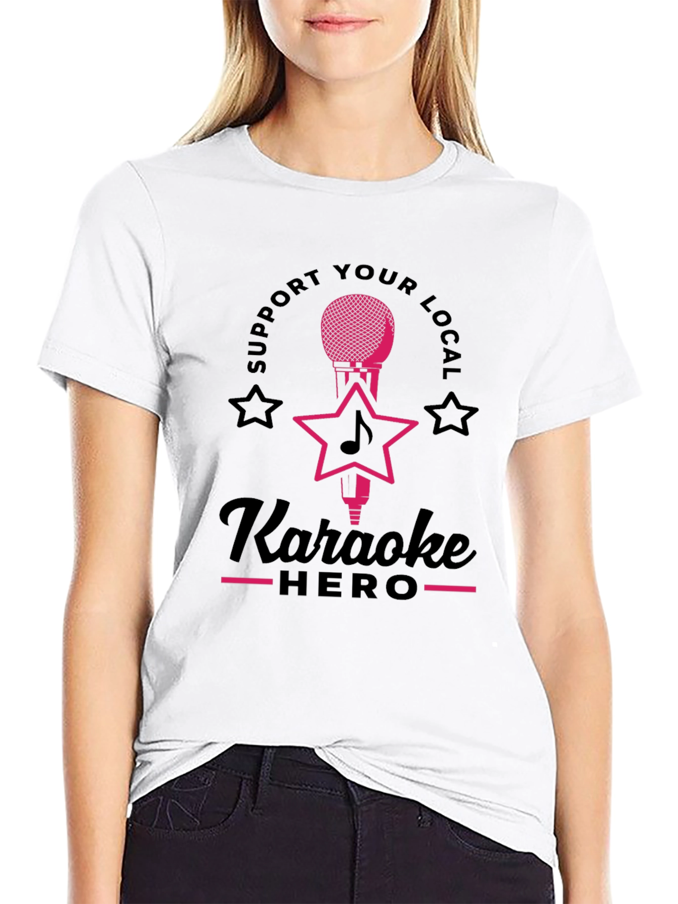 Karaoke Hero T-Shirt - Support Local Music