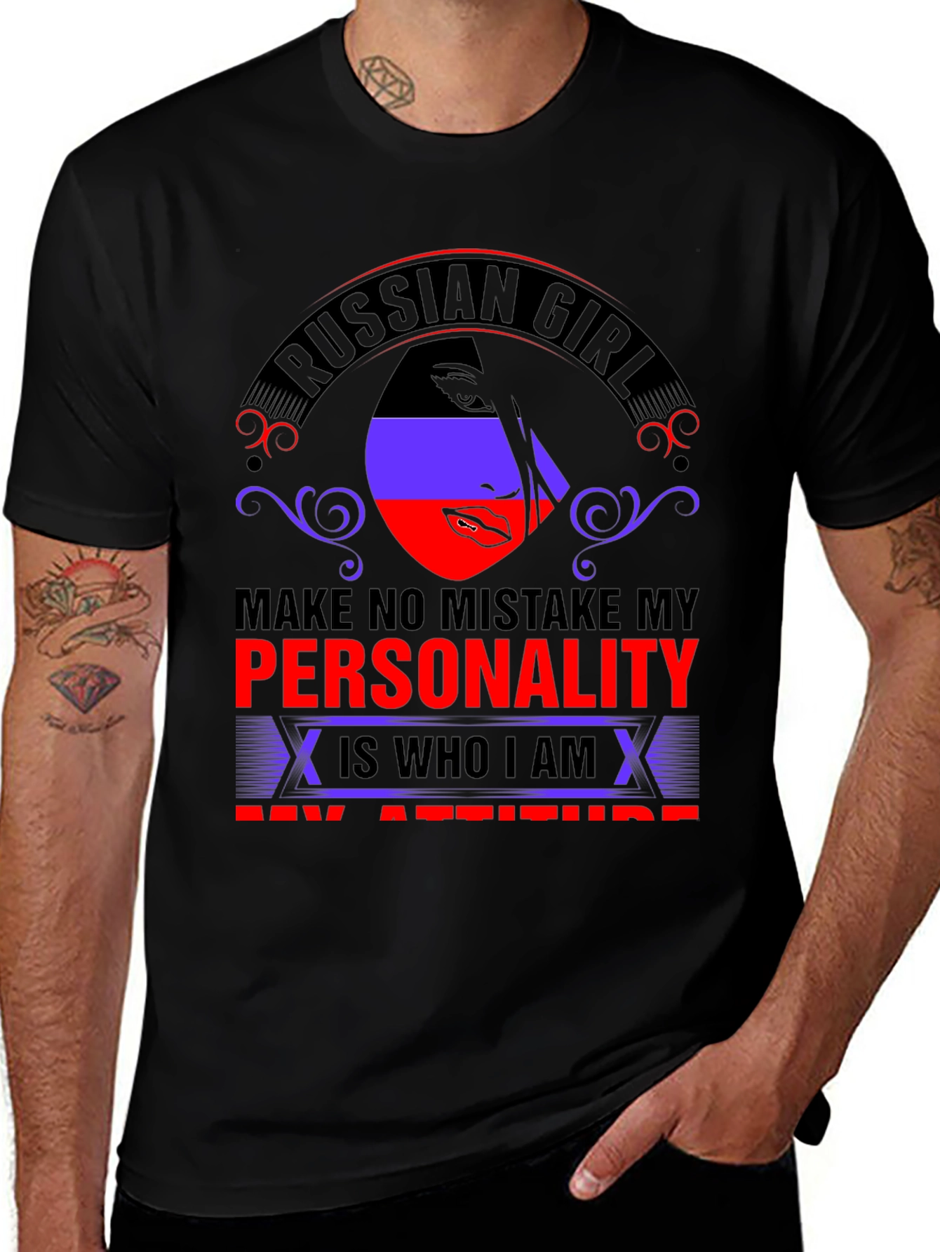 Russian Girl Personality Graphic T-Shirt