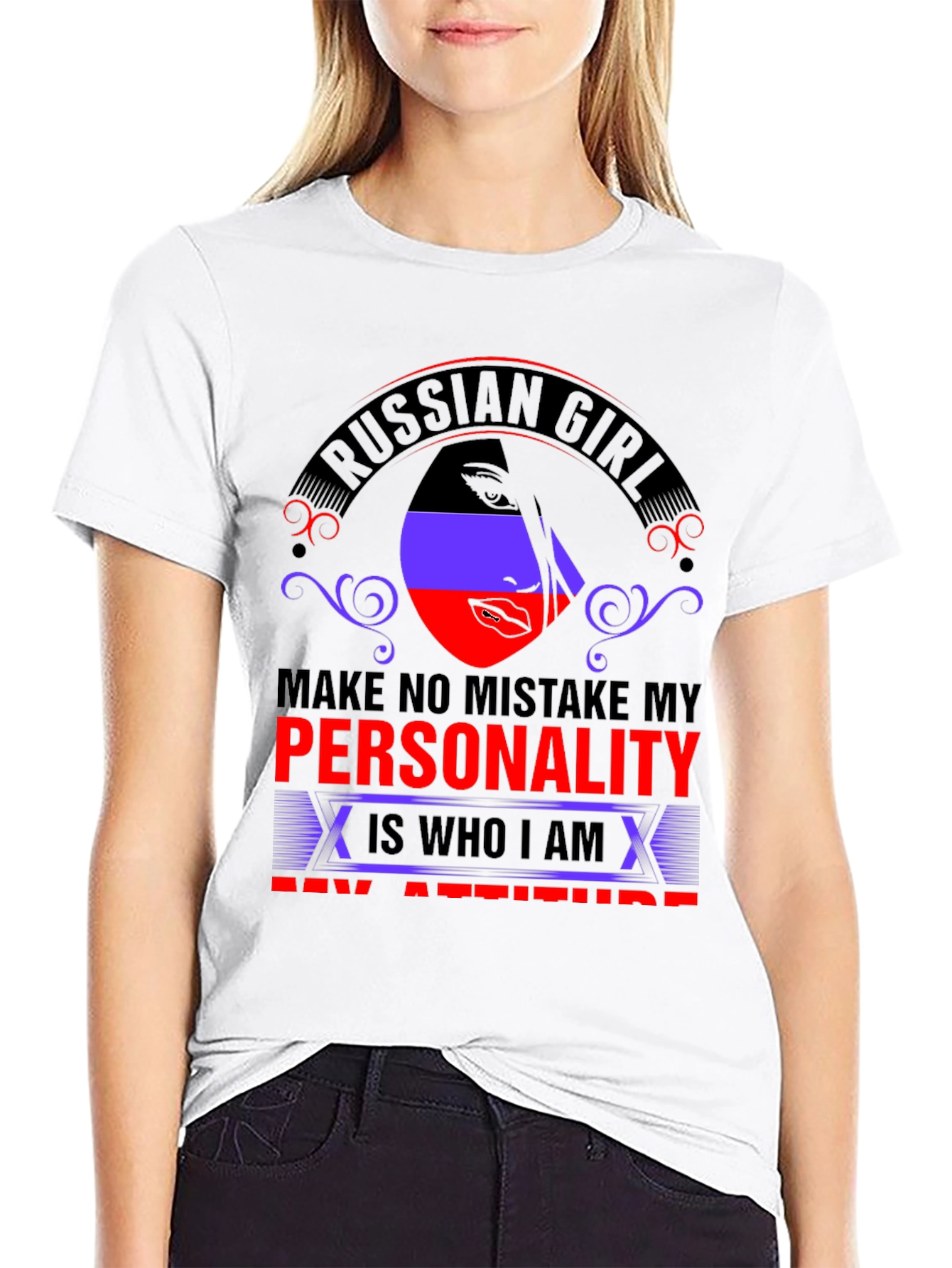 Russian Girl Personality Graphic T-Shirt