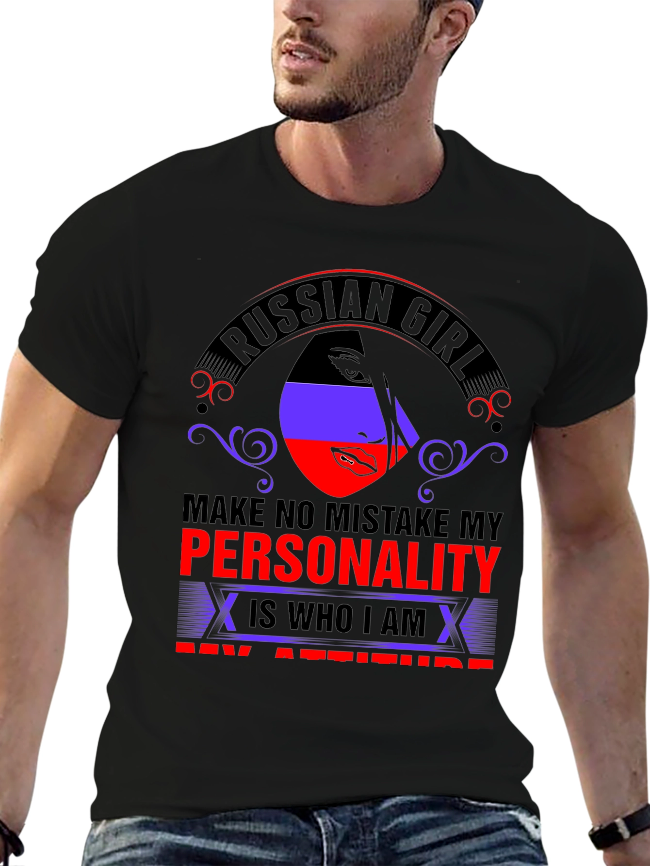 Russian Girl Personality Graphic T-Shirt