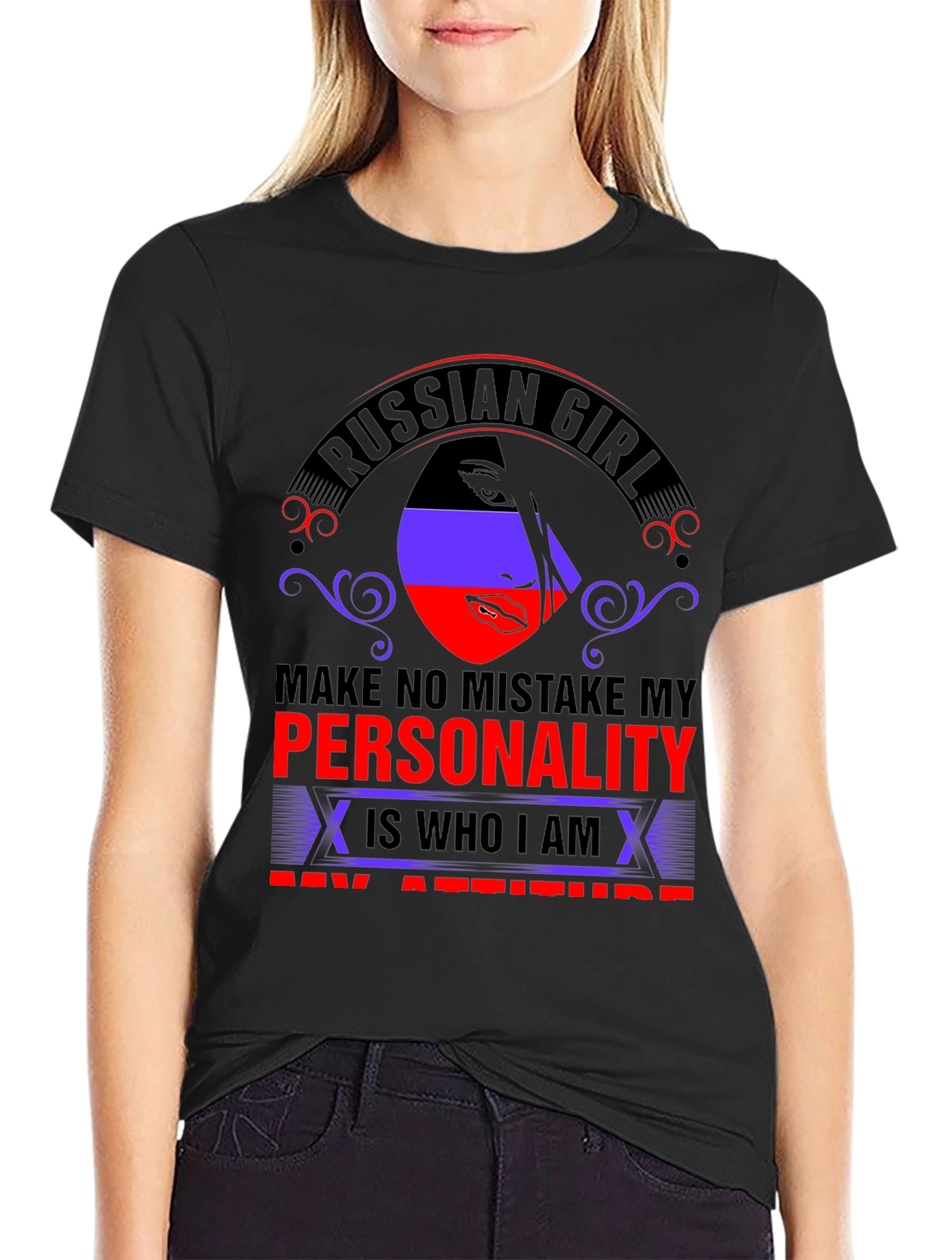 Russian Girl Personality Graphic T-Shirt