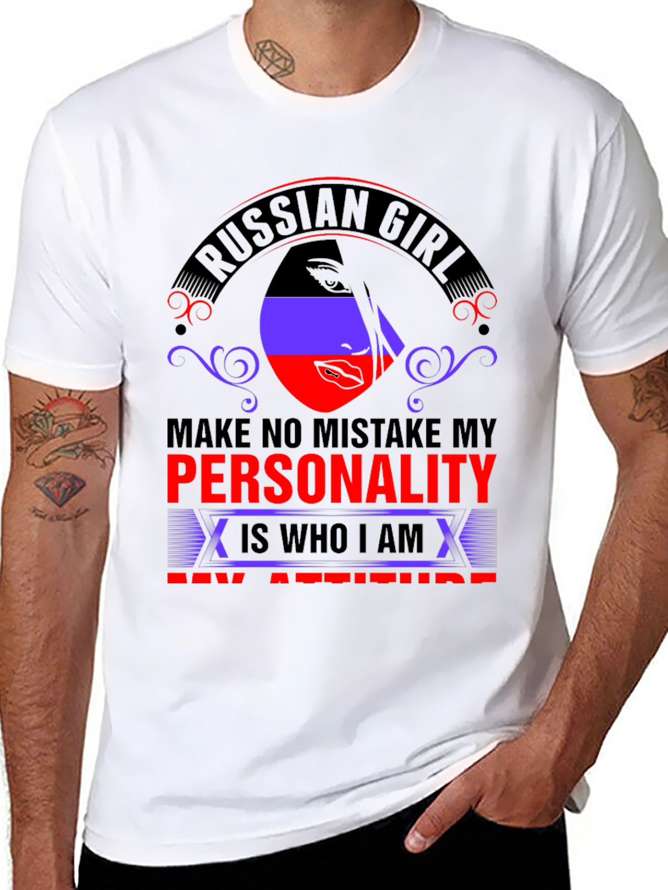 Russian Girl Personality Graphic T-Shirt
