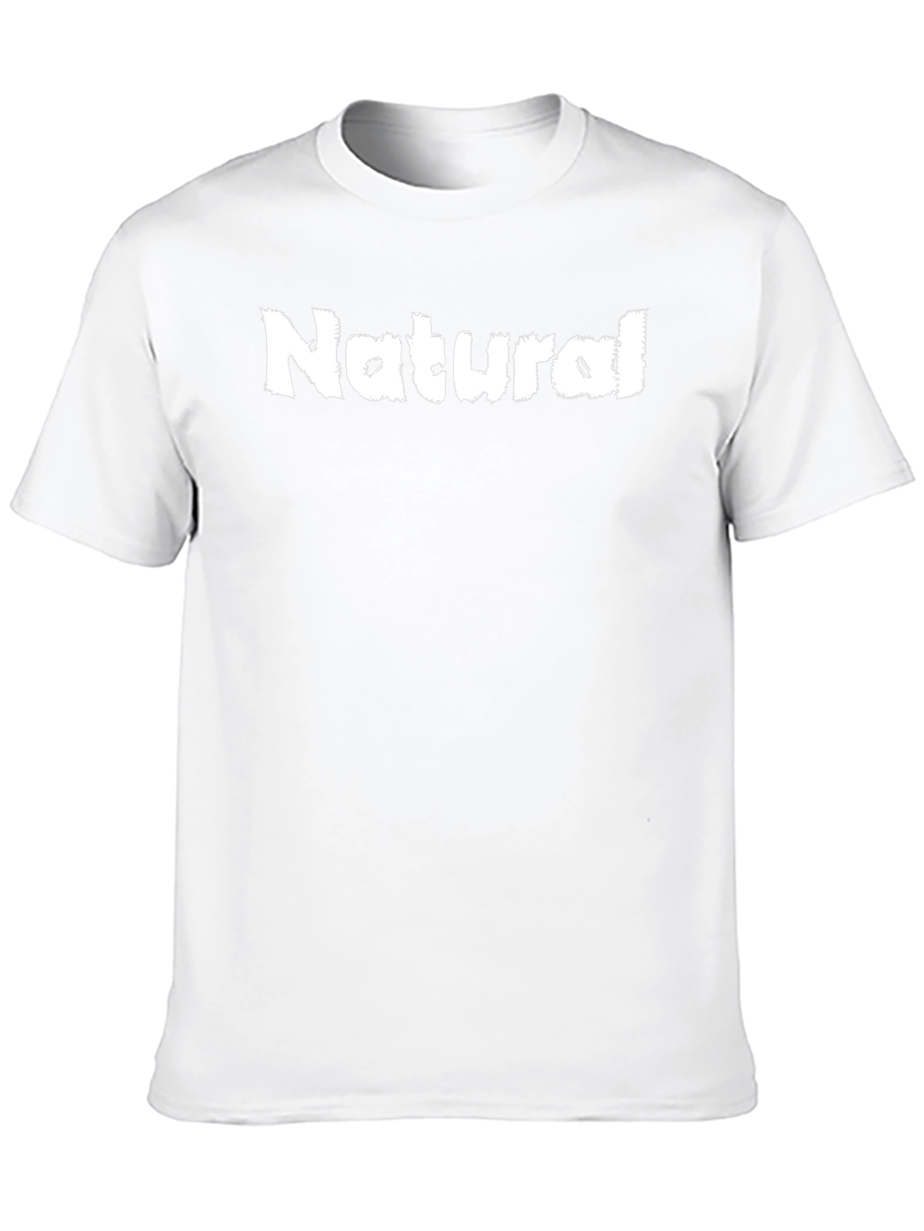 Natural Graphic Print Mens Black T-Shirt