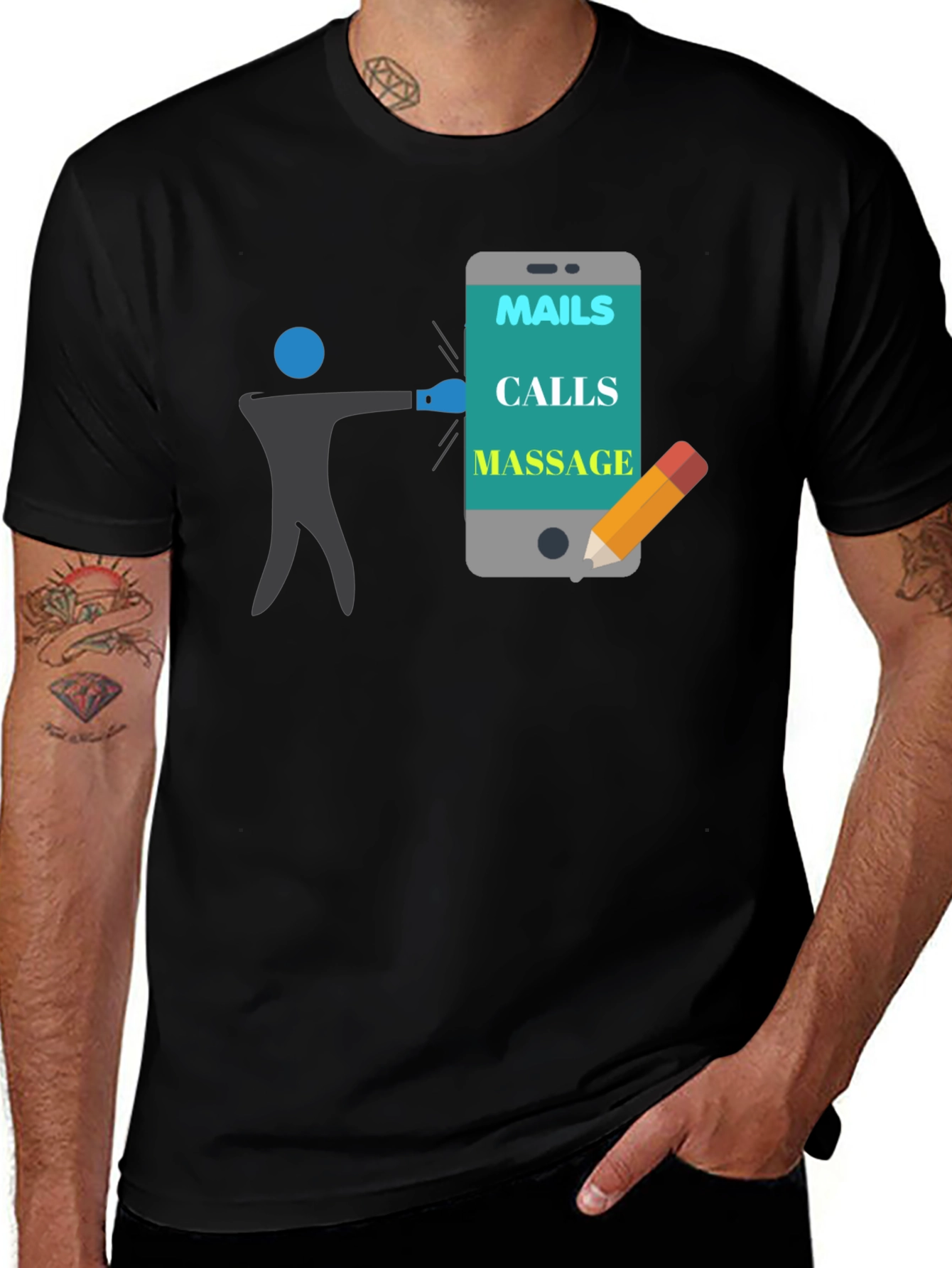 Mails Calls Massage T-Shirt Funny Appointment Reminder Tee