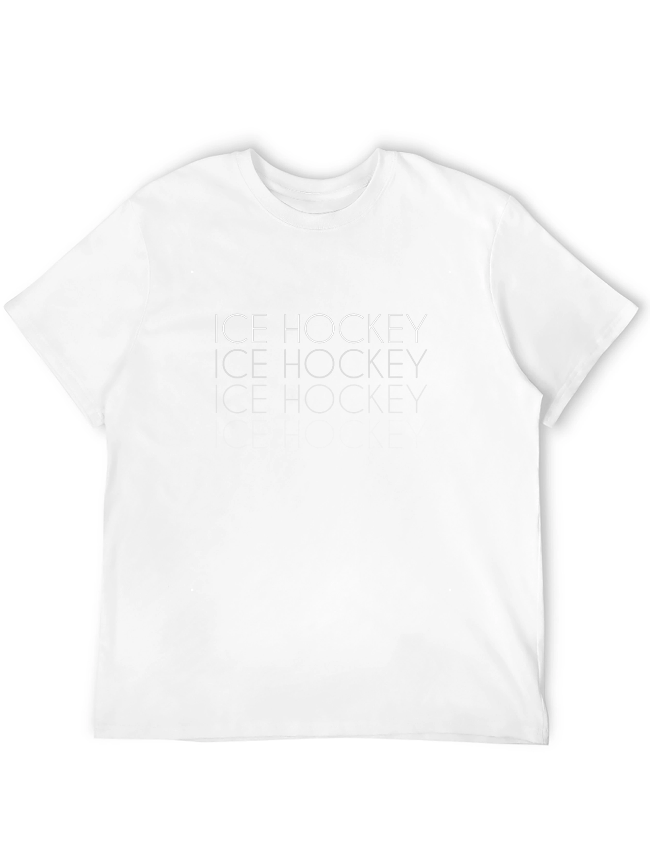 Ice Hockey Graphic Tee - Black Cotton T-Shirt