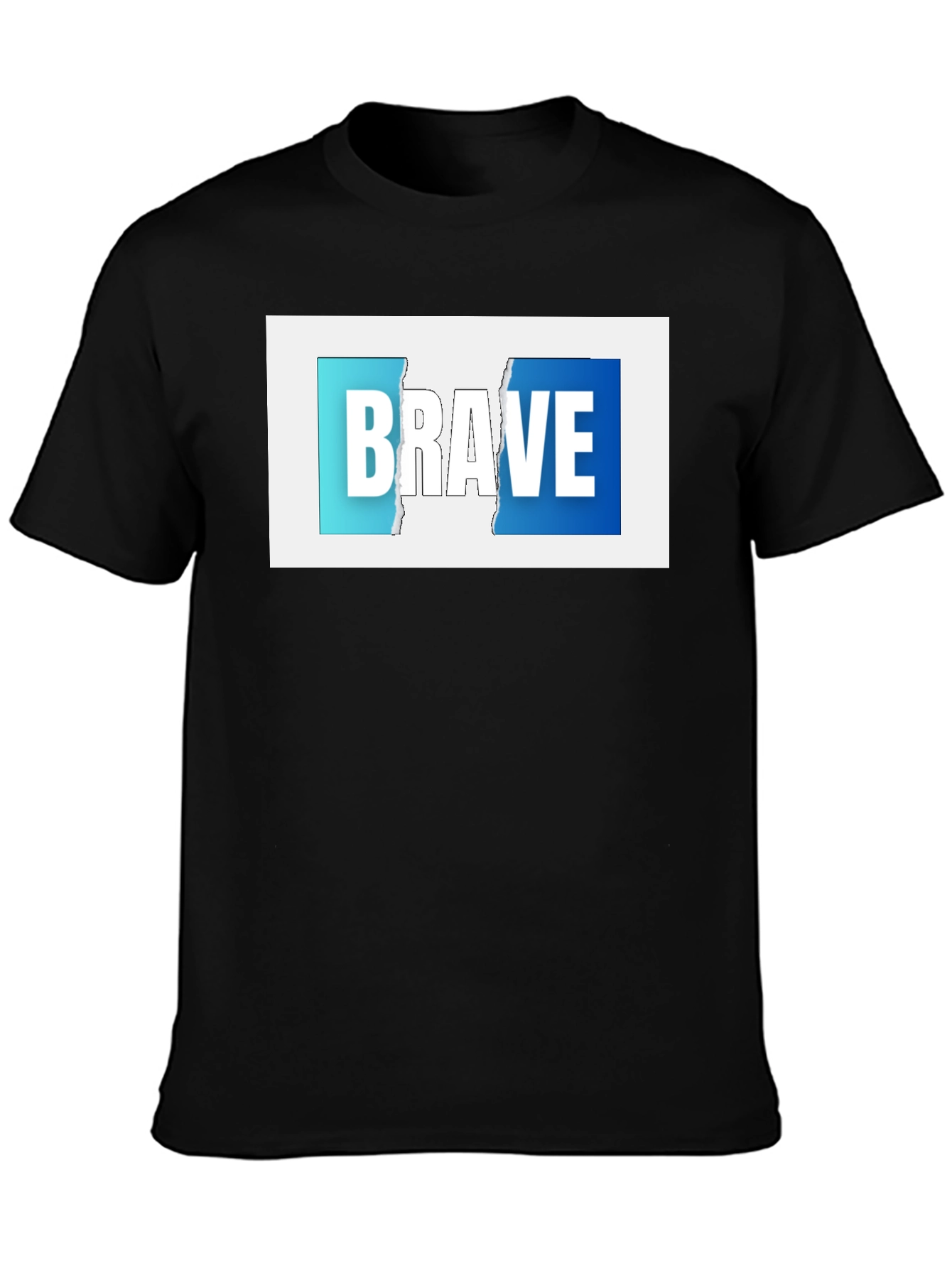 Brave Graphic Print Black T-Shirt