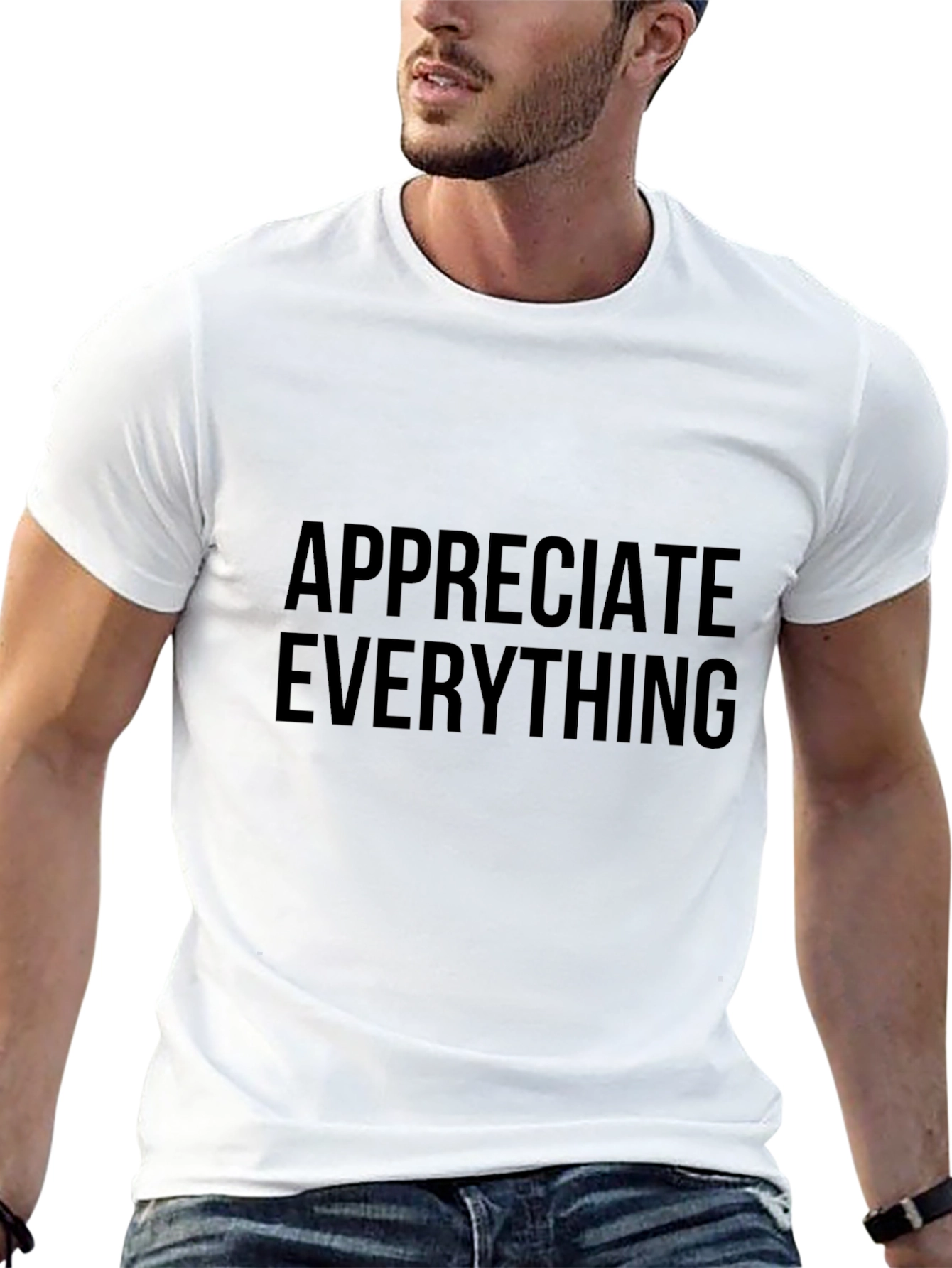 Appreciate Everything Graphic Tee - Black