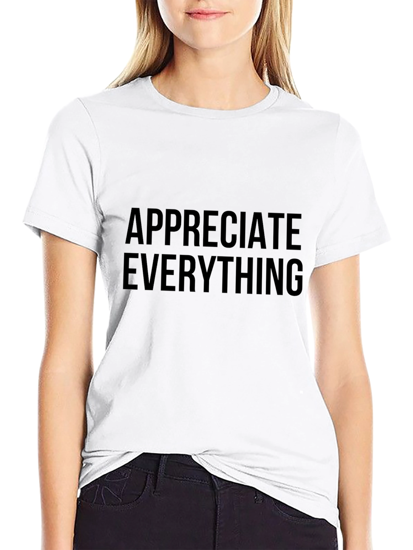 Appreciate Everything Graphic Tee - Black