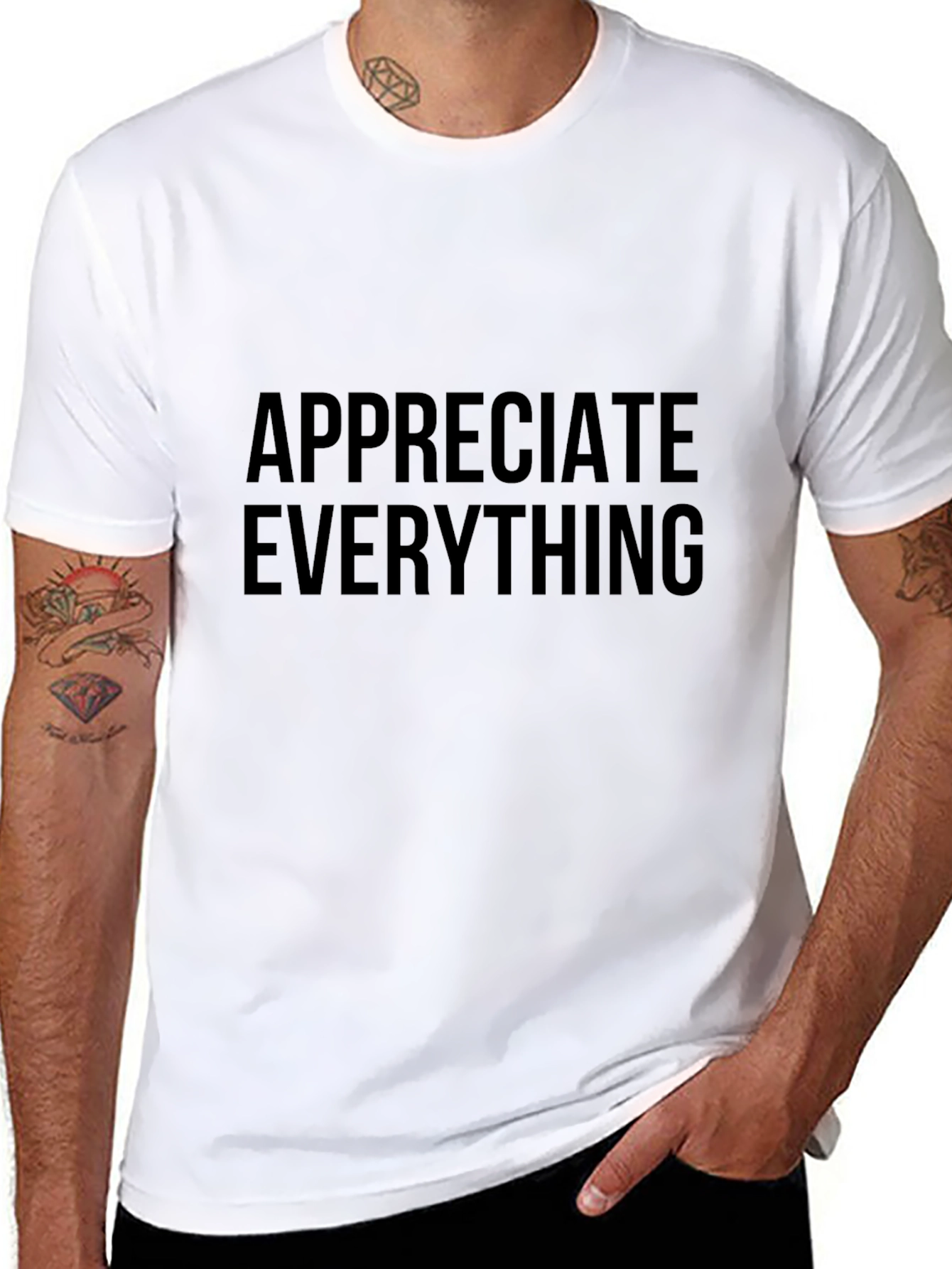 Appreciate Everything Graphic Tee - Black