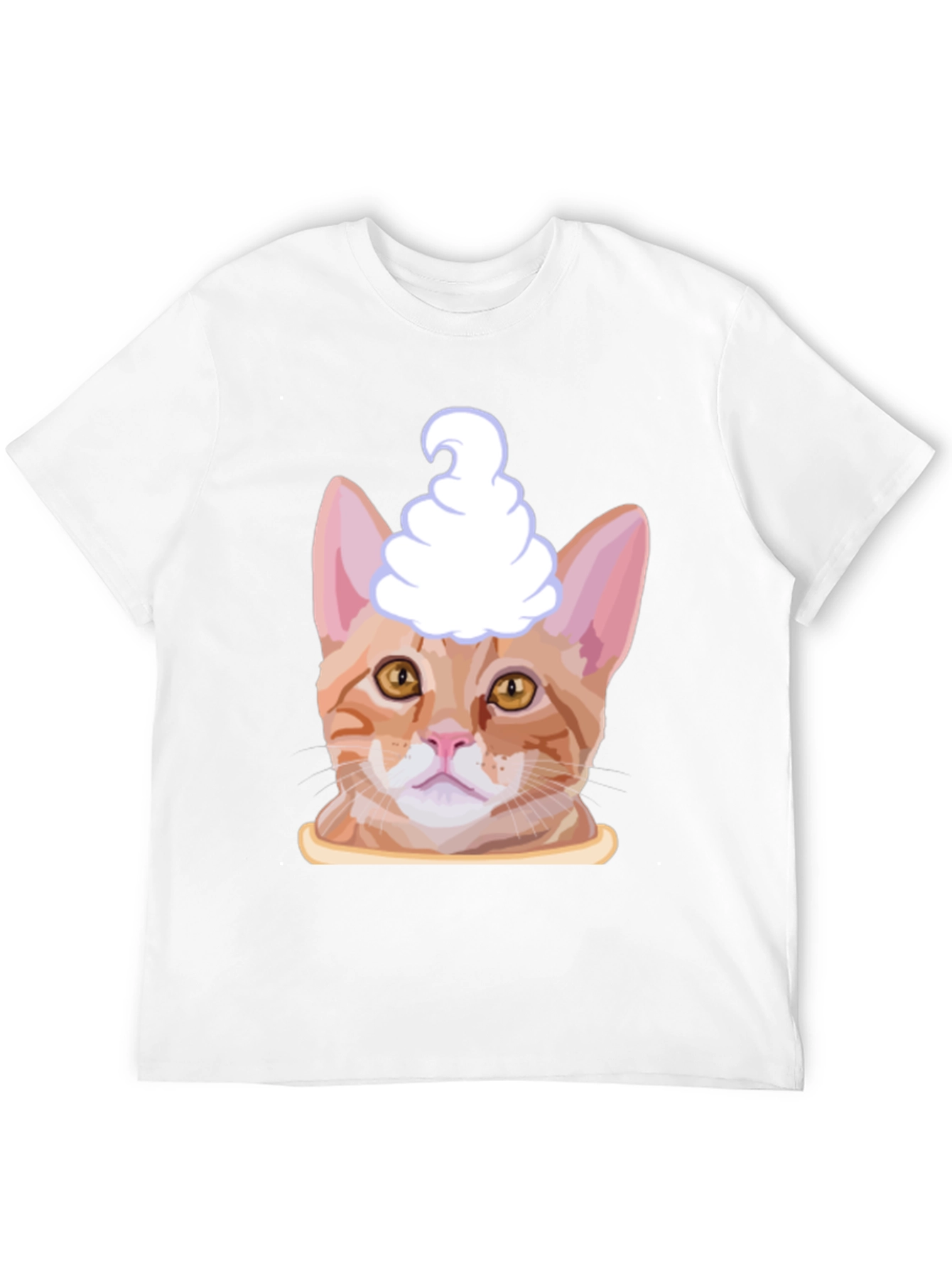 Cat Ice Cream Head T-Shirt