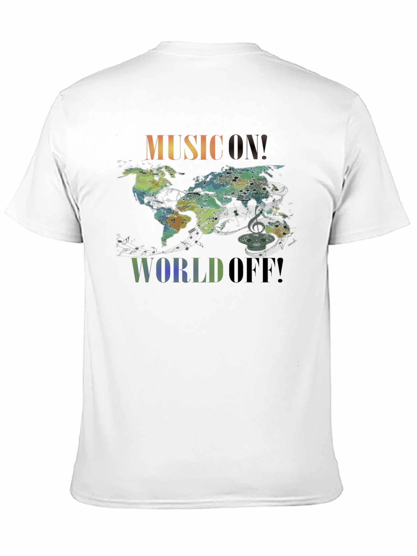 Music On World Off Graphic Tee