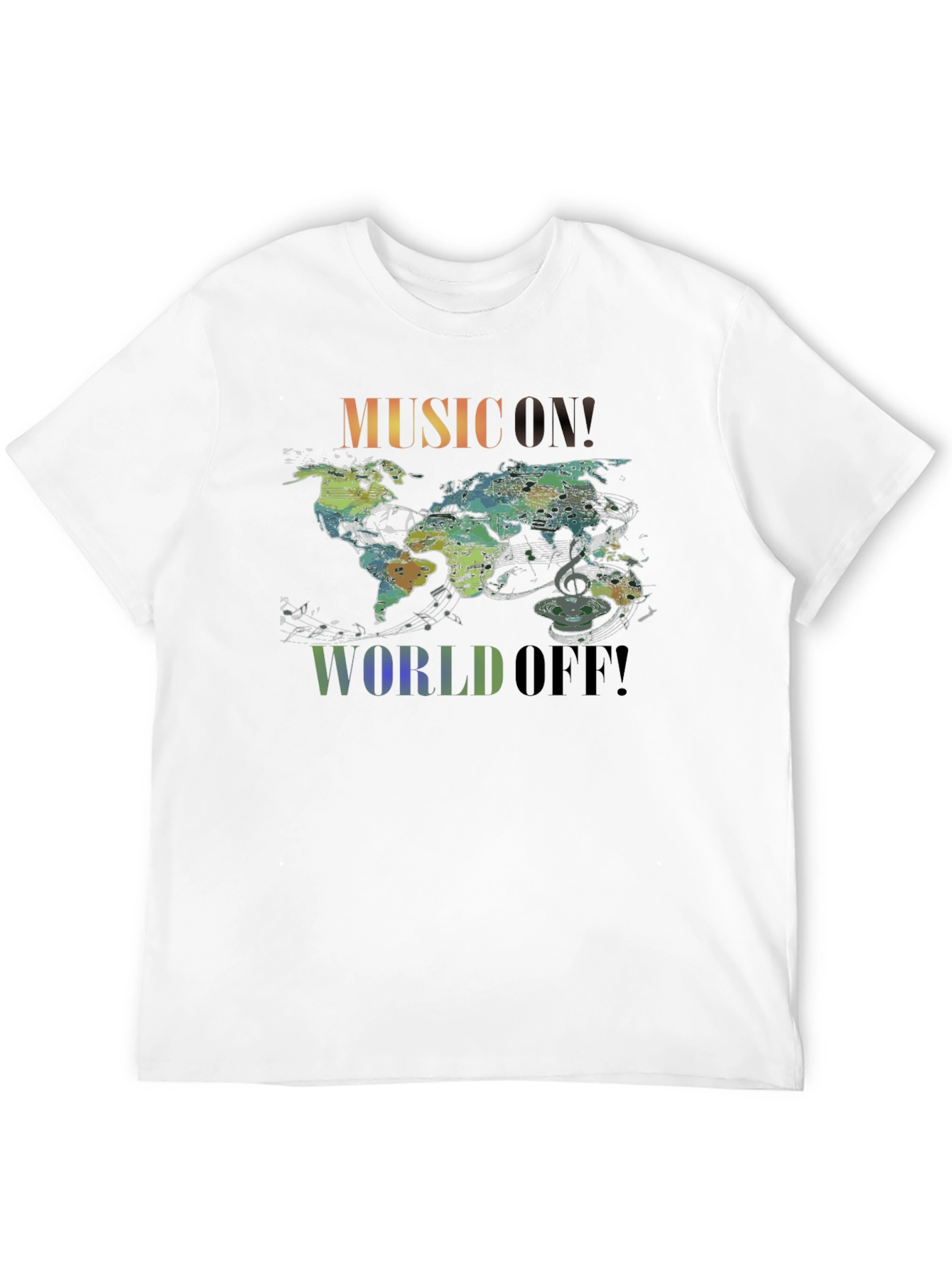 Music On World Off Graphic Tee