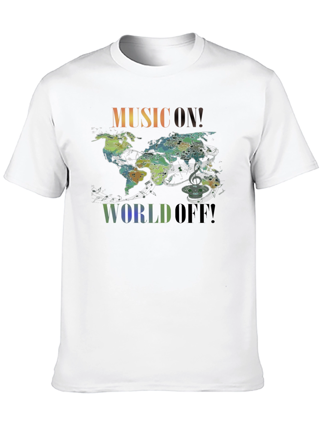 Music On World Off Graphic Tee