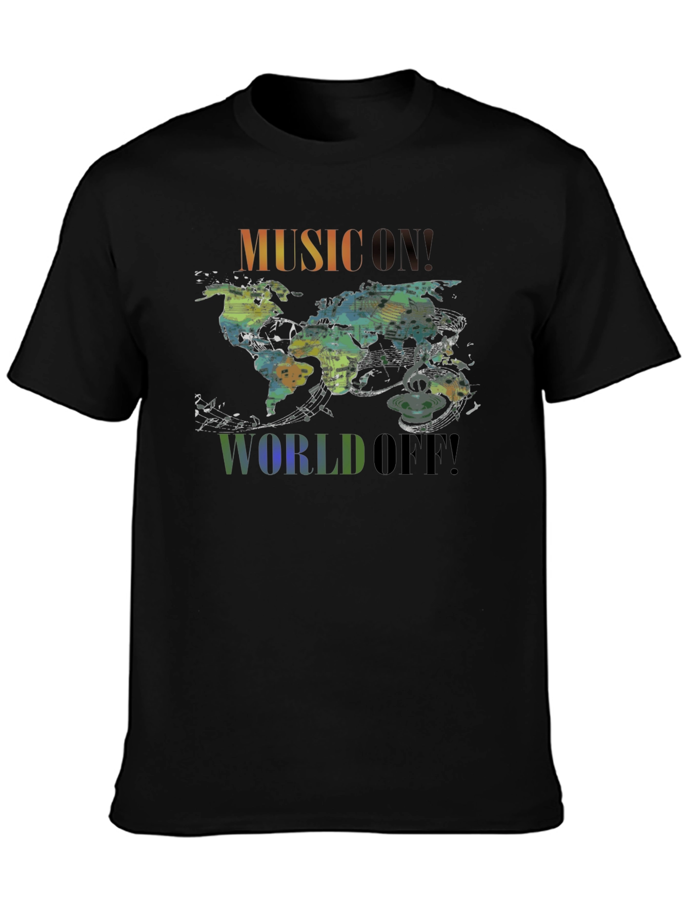 Music On World Off Graphic Tee